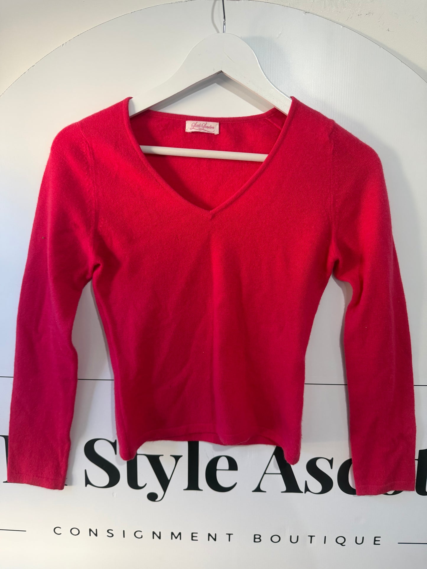 Pink Little London Cashmere Jumper, Small