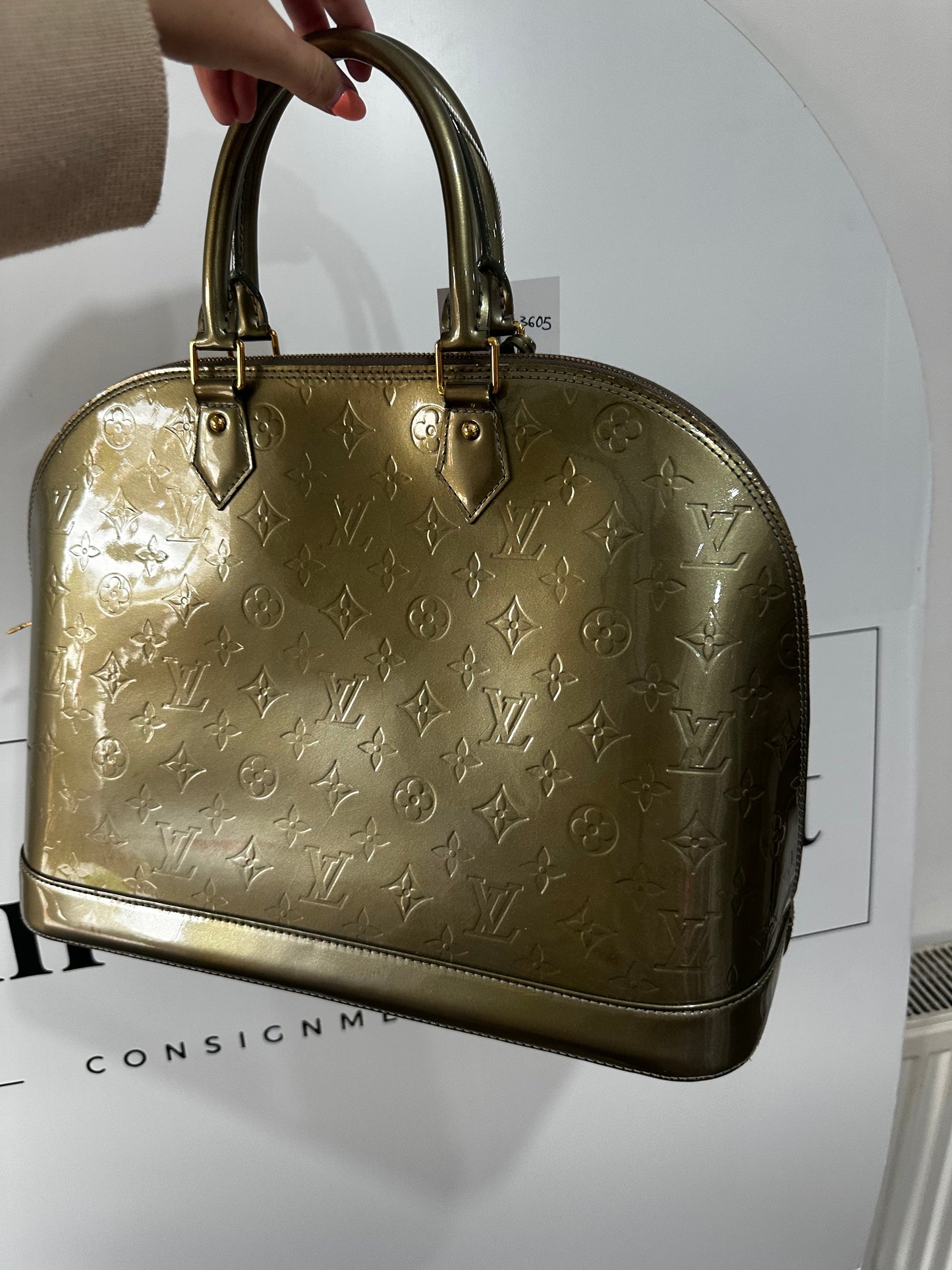 Vernis Vintage Louis Vuitton Handbag, Large Alma