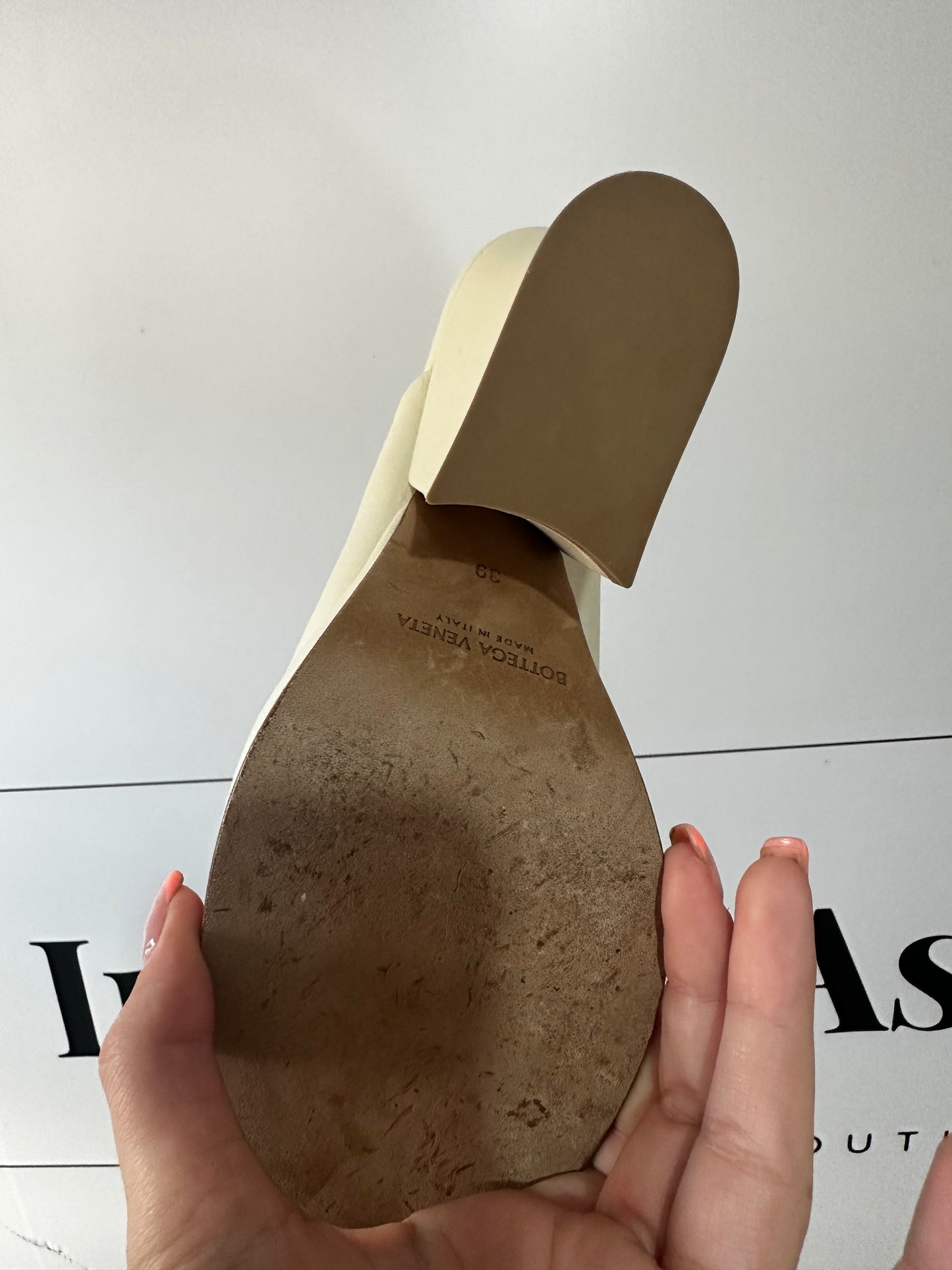 Nude Bottega Veneta Sandal Heels, Size 6