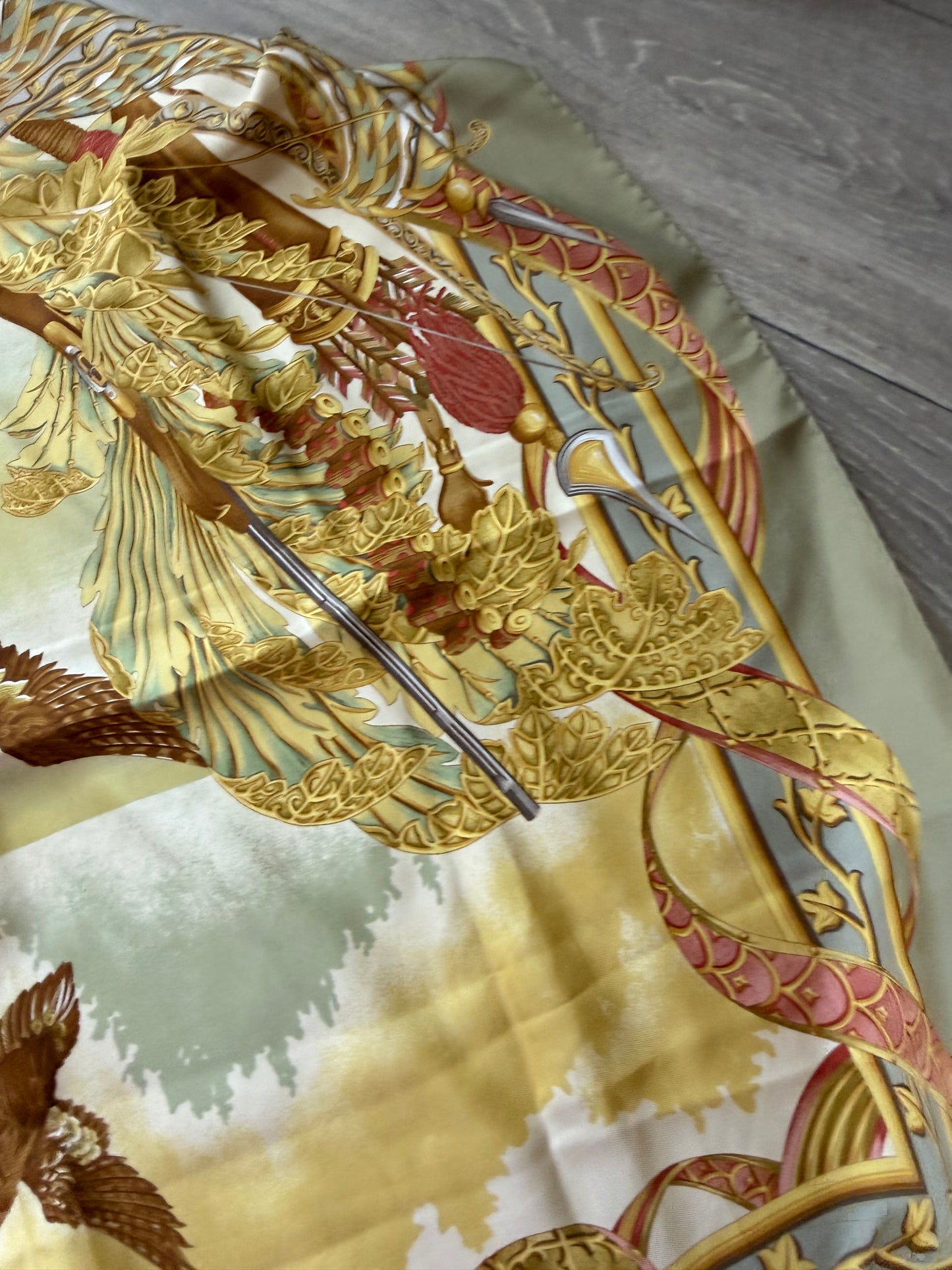 Preloved, Hunting Print Salvatore Ferragamo Silk Scarf