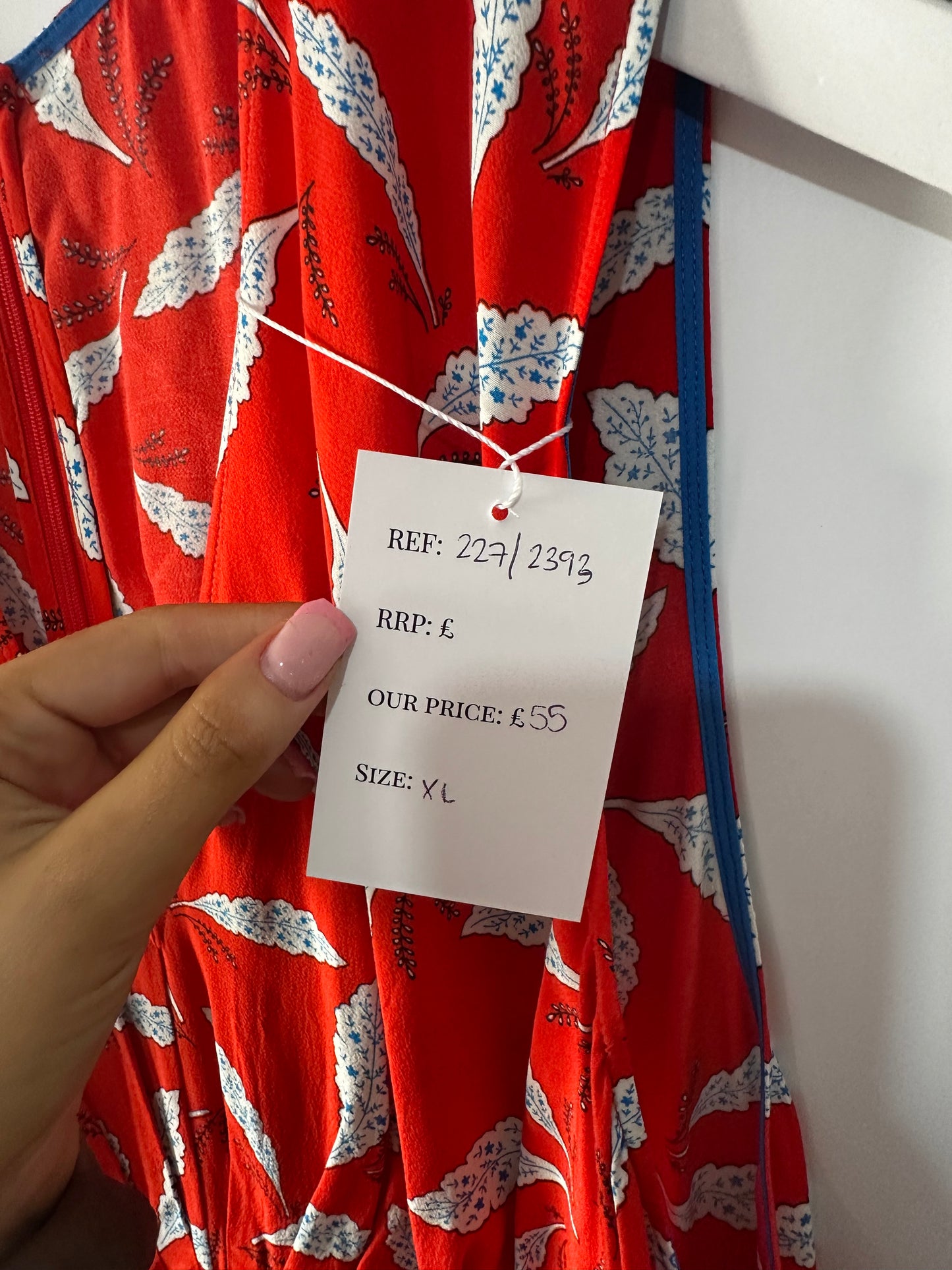 Red DVF Dress, XL