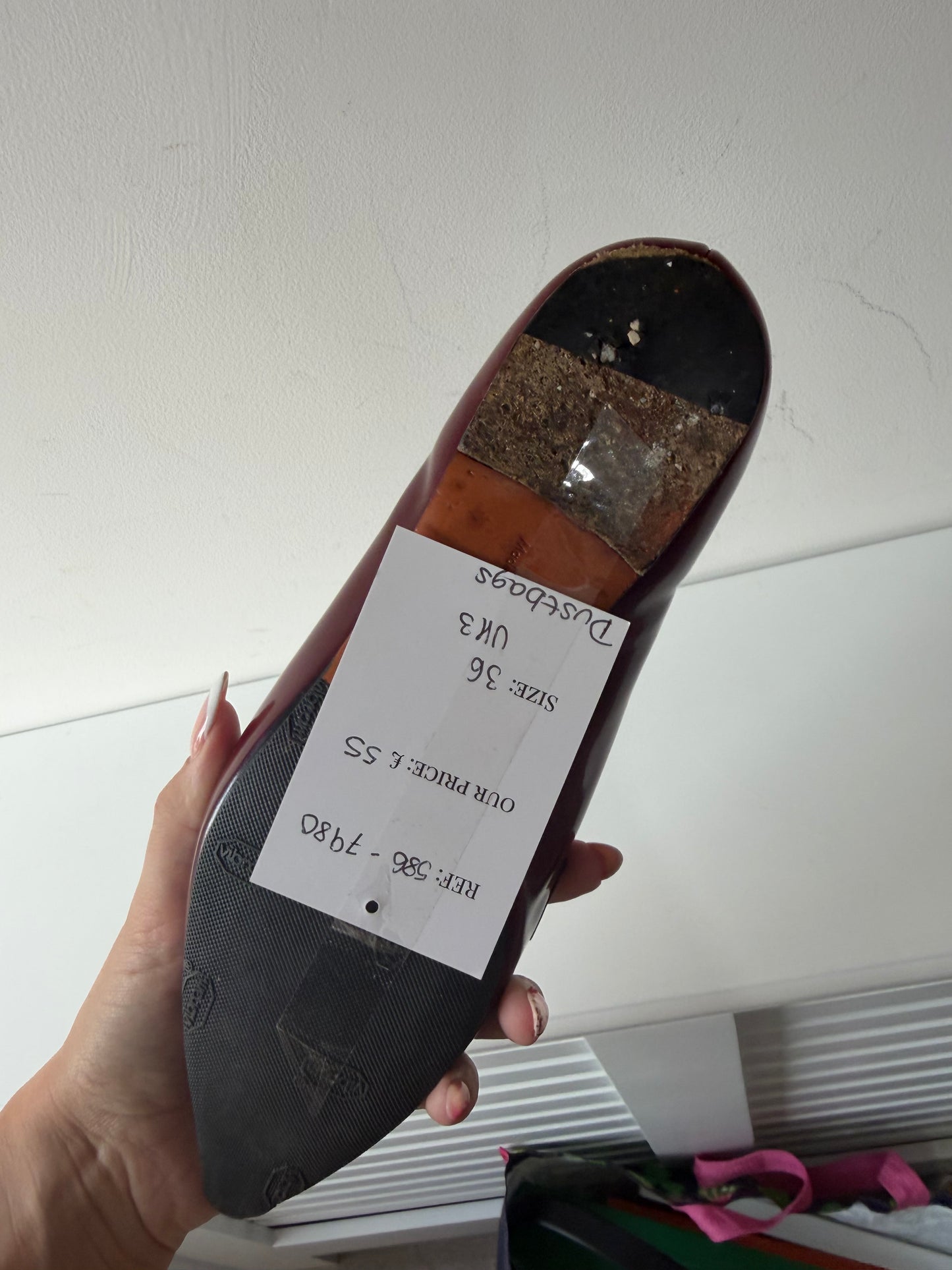 Preloved, Burgundy Celine Loafers, Size 36 UK 3