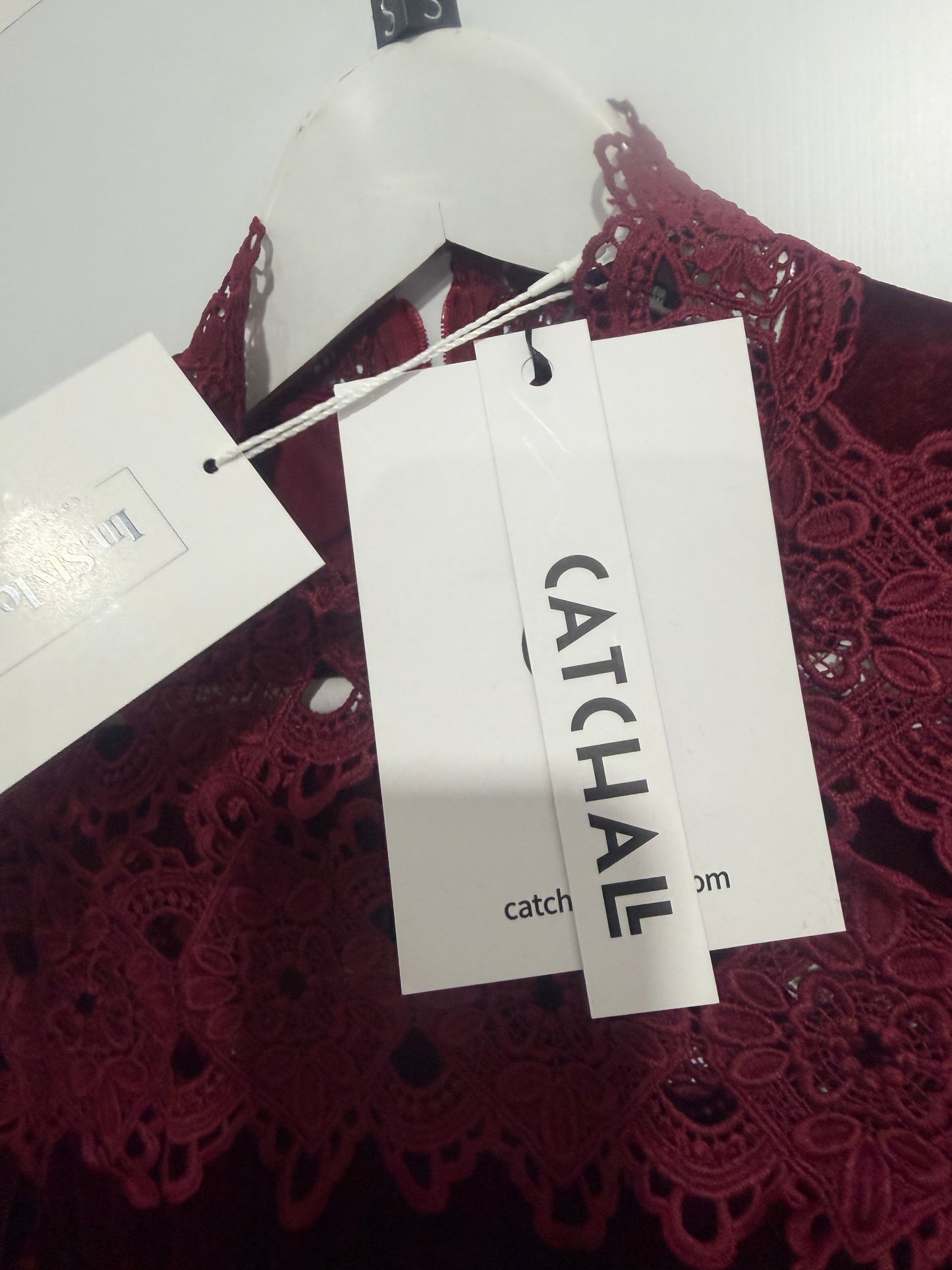 Burgundy Catchall Brand New Dress, Size S