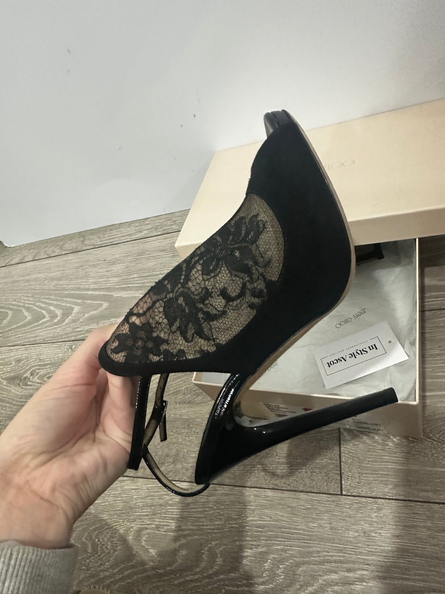 Black Jimmy Choo Heels, Size UK 5 - 38