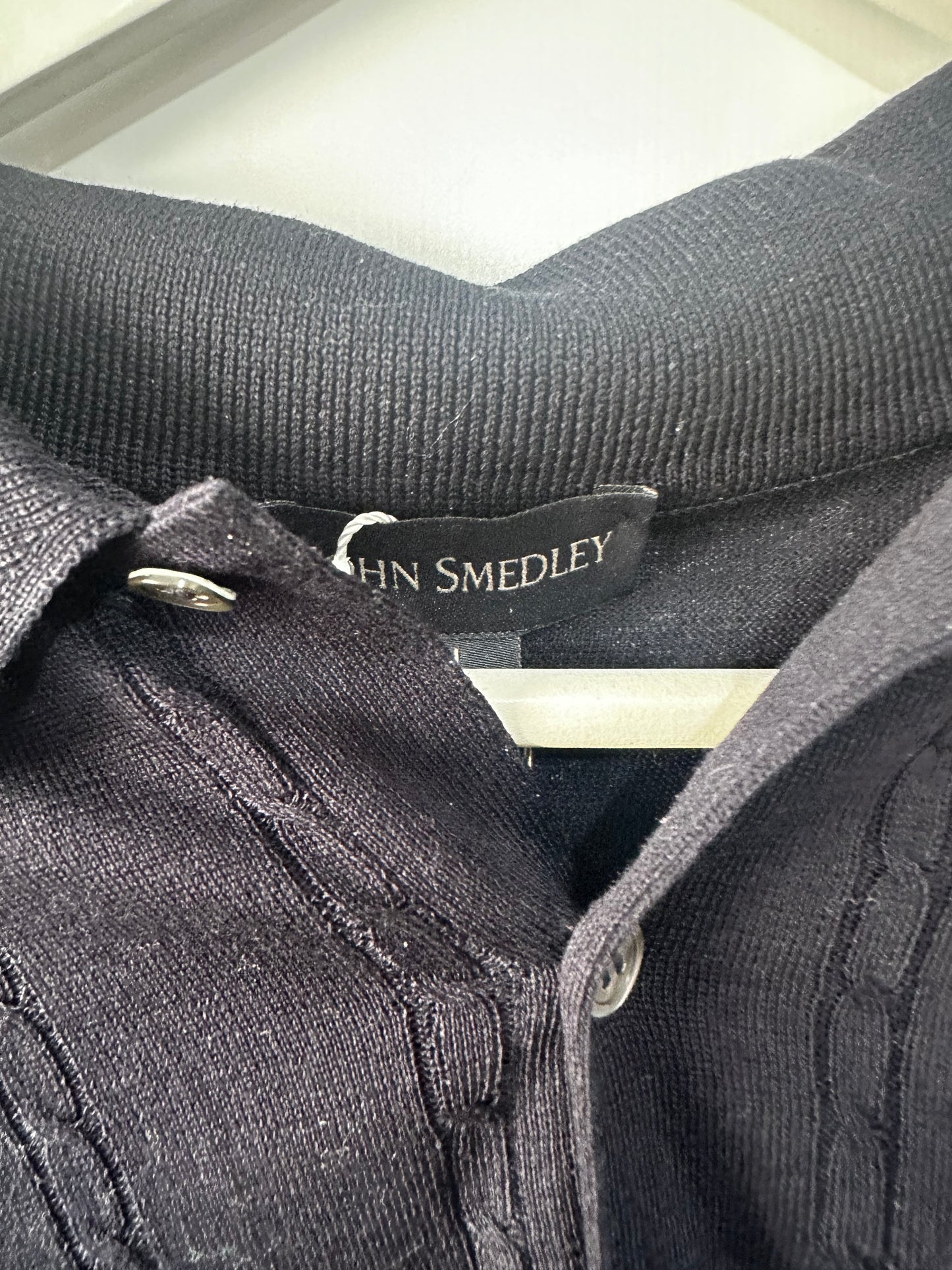 Navy John Smedley Polo Top, L