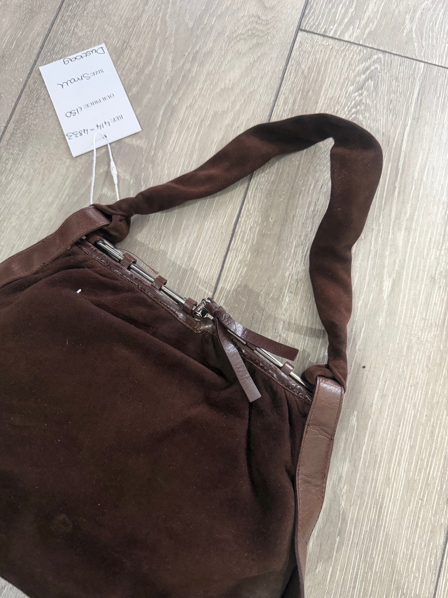 Brown Suede Alberta Ferretti Bag, Small