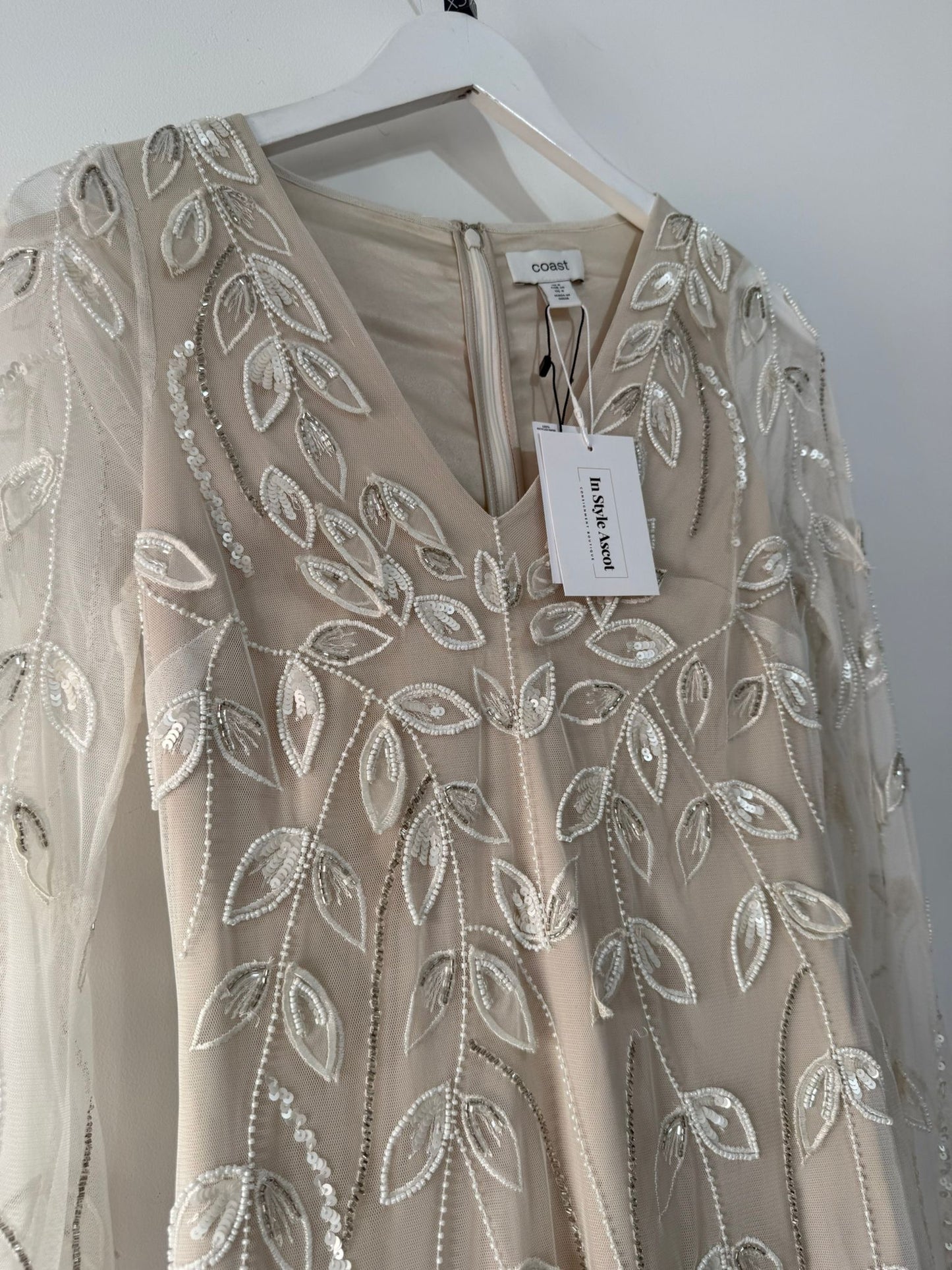 Preloved, Beige Coast Dress, UK 8