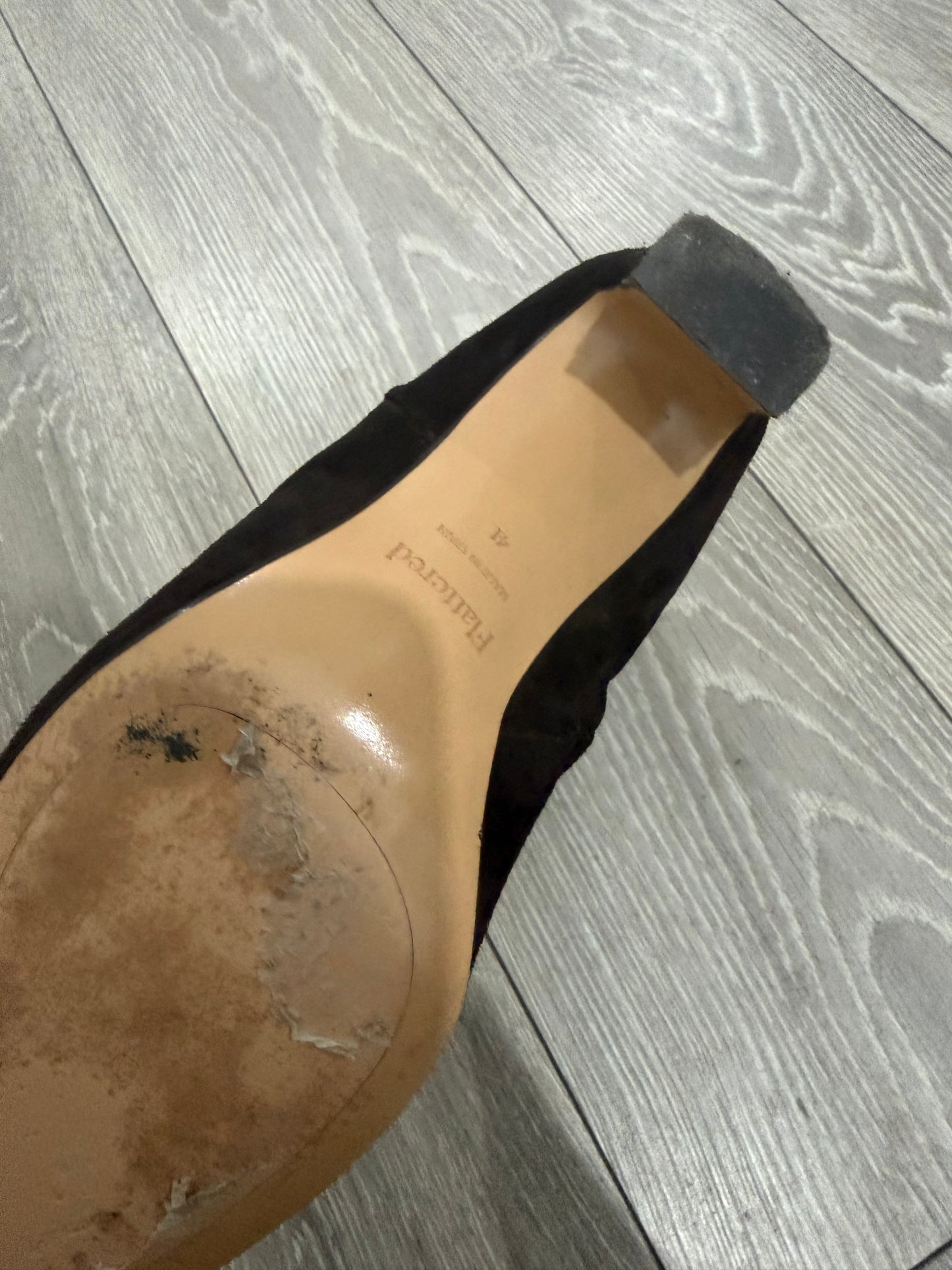 Brown Suede Flattered Boots, Size 41