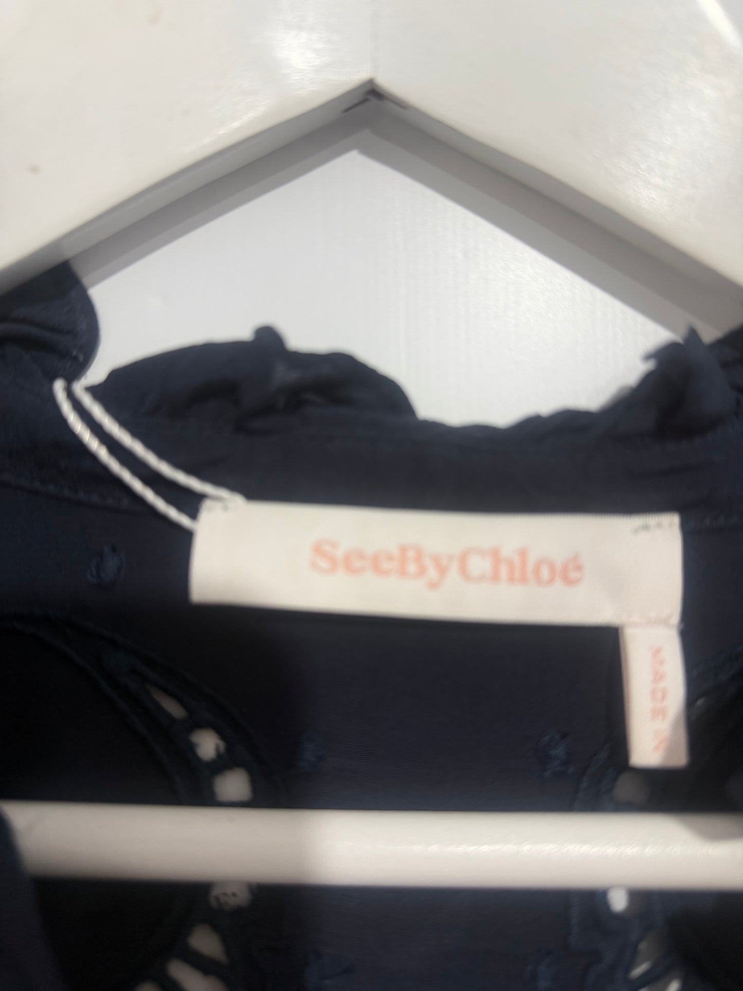 Navy SeeByChloé Blouse, Size 36 - UK 8