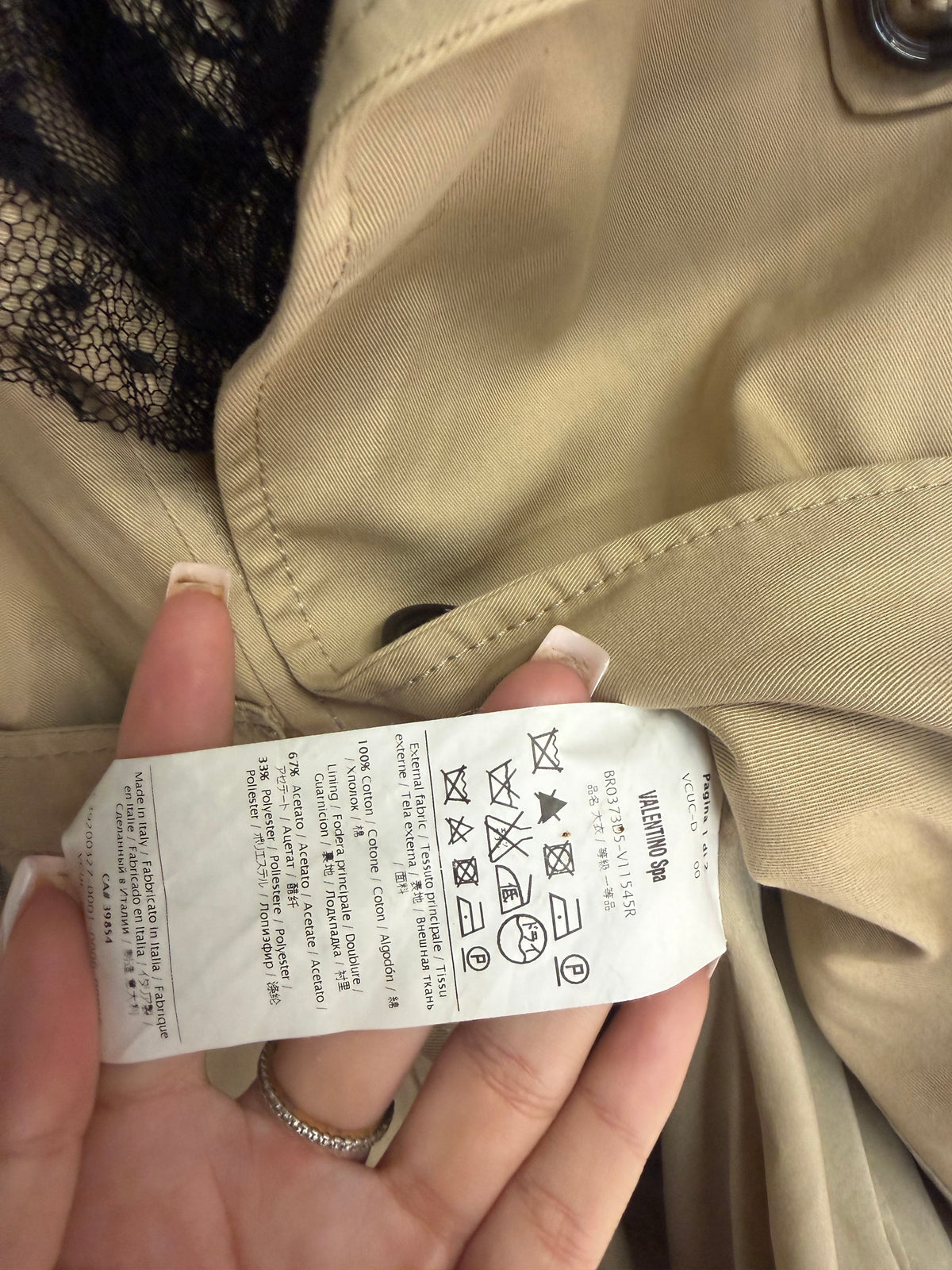 Preloved Red Valentino Trench Coat Size 8 Beige