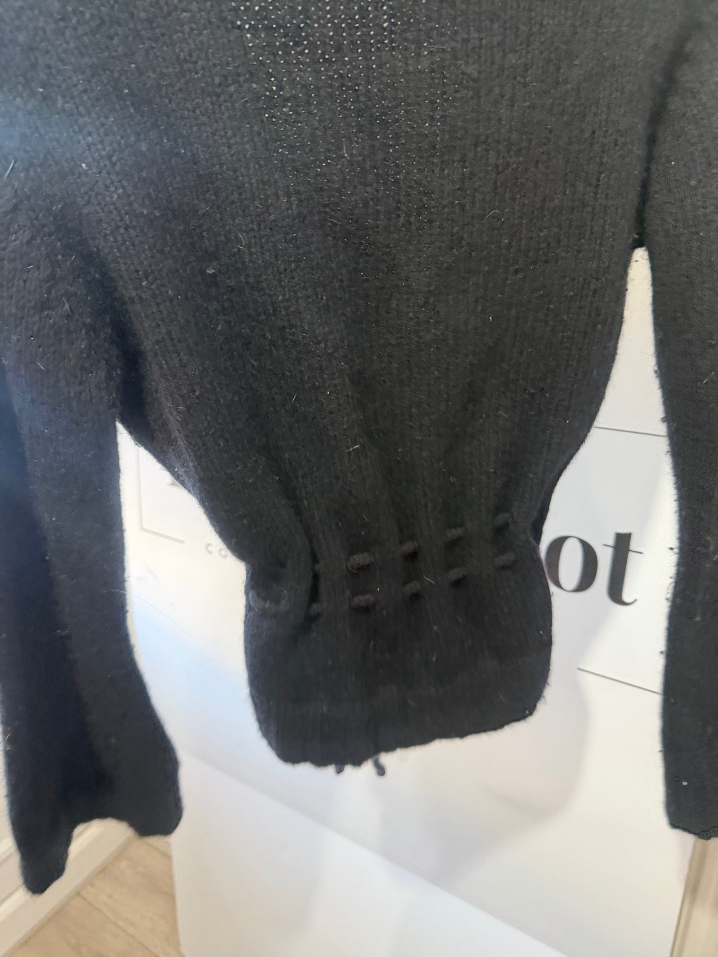 Black Full Circle Cardigan, Small