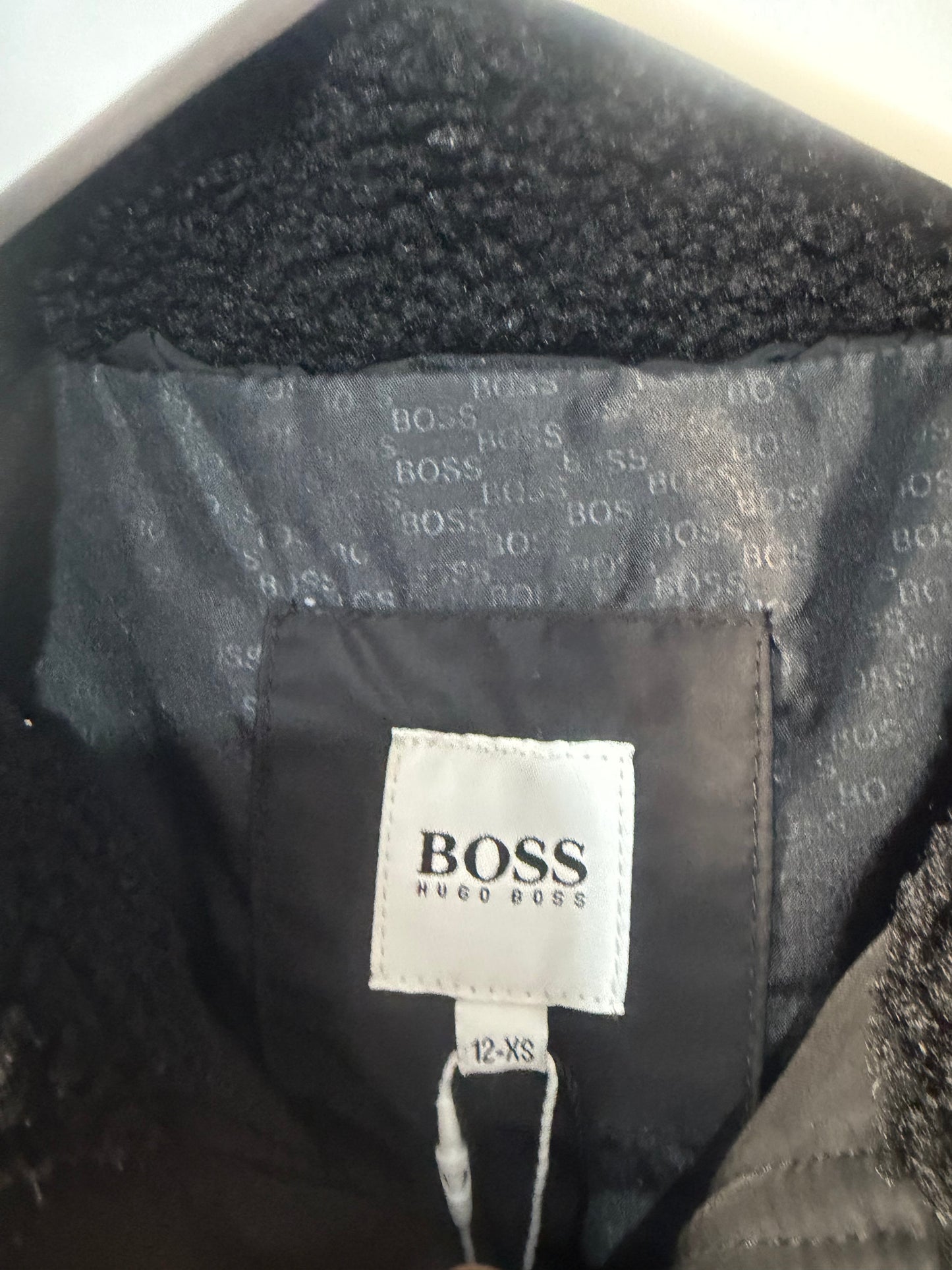 Black Hugo Boss Puffer Coat, Size XS