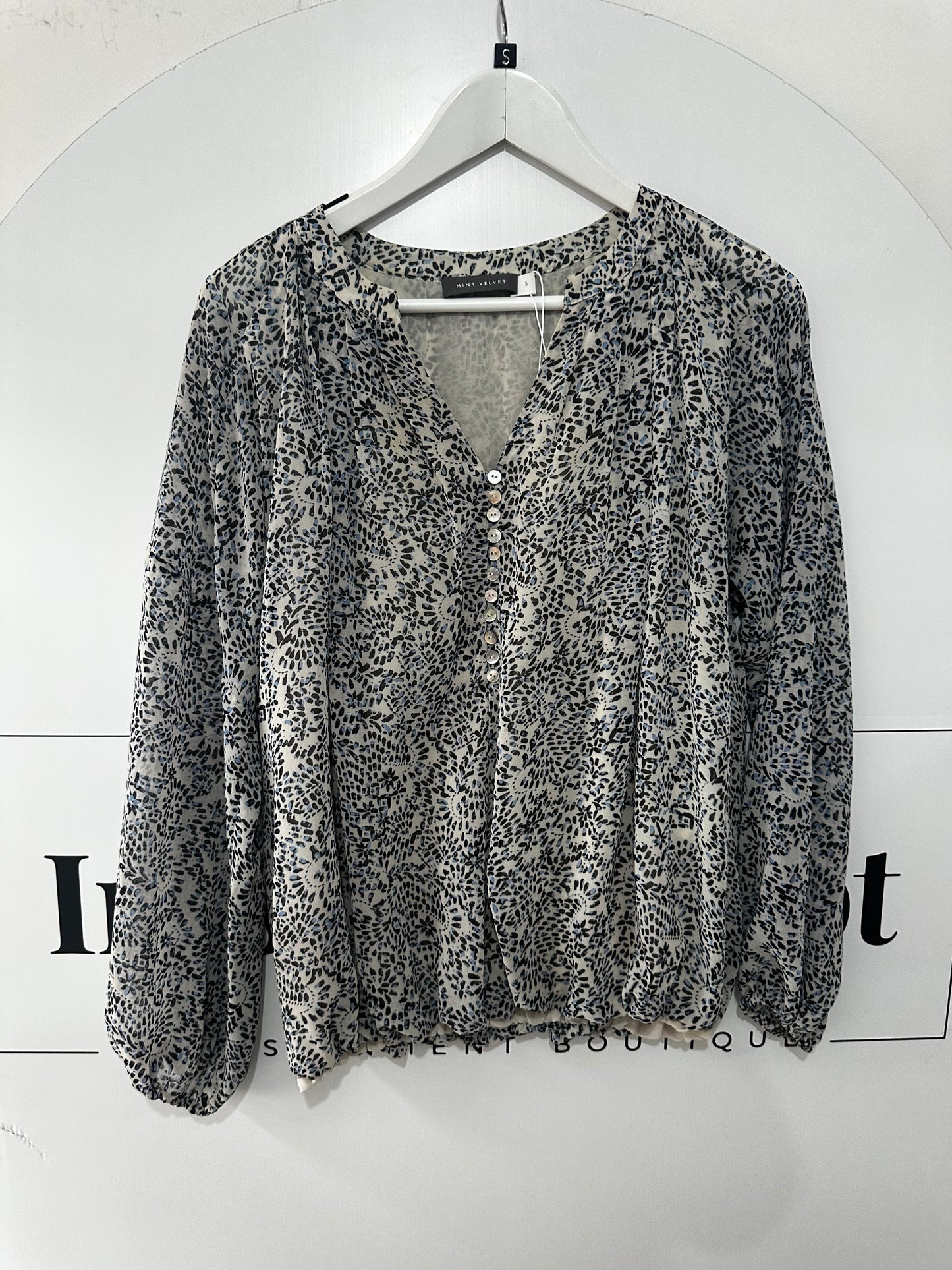 Pattern Mint Velvet Blouse, Size S
