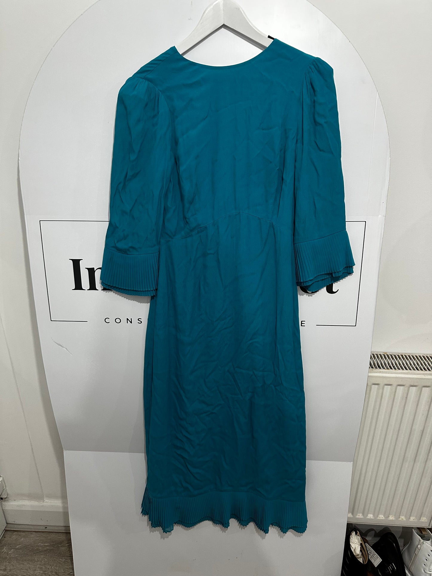 Blue Mint Velvet Dress, 10