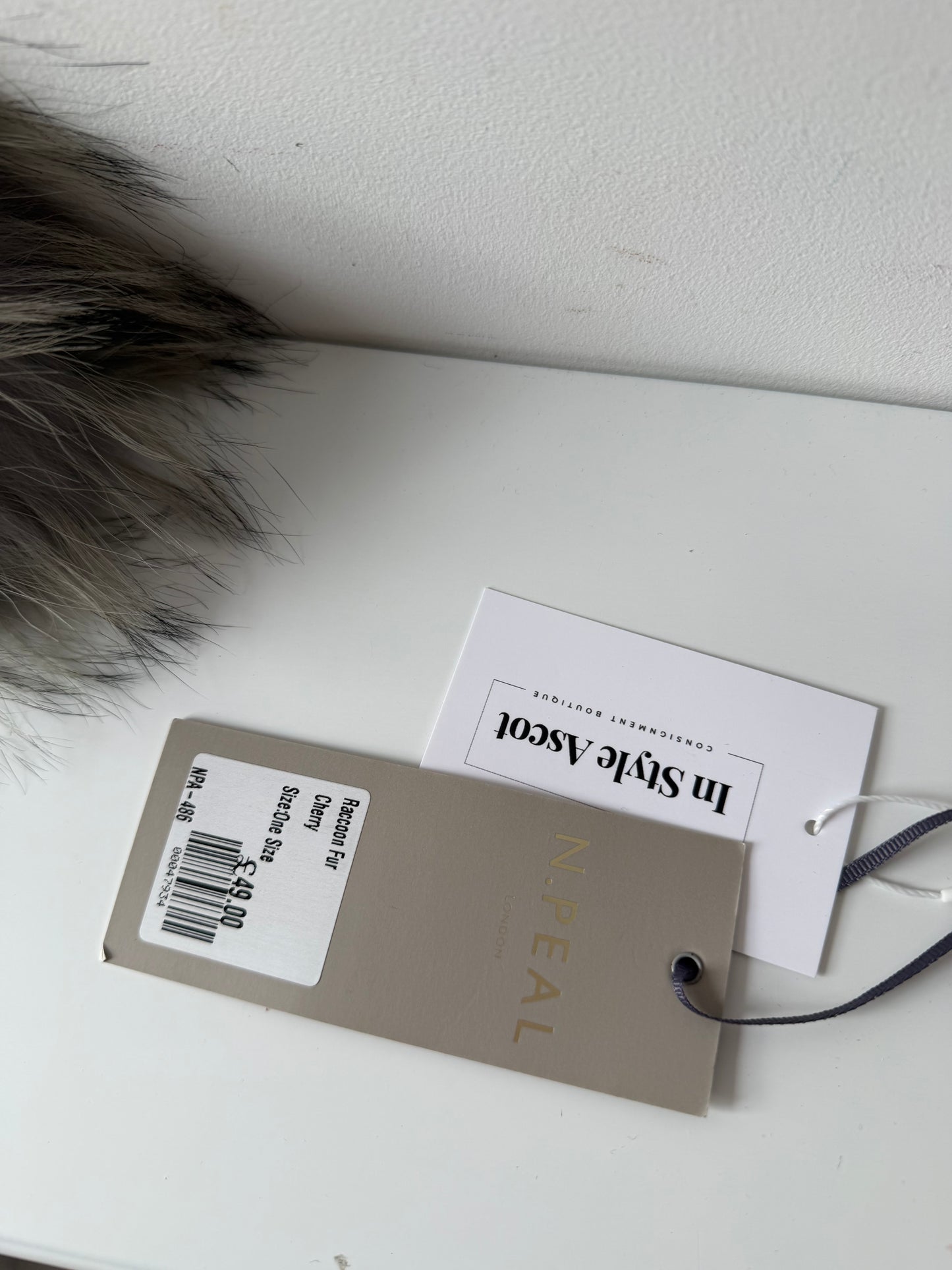 Preloved, Pink N.PEAL Key Ring , Raccoon Fur