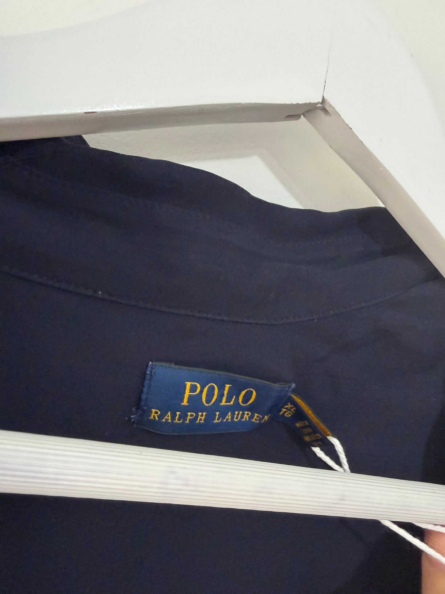 Preloved Navy Blue Polo Ralph Lauren Blouse, Size XL