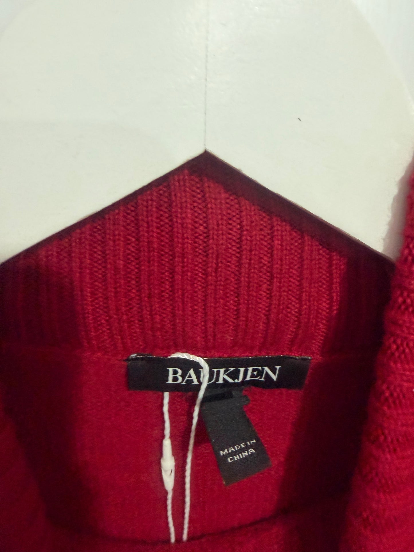 Red Baukjen Roll Neck, Size S