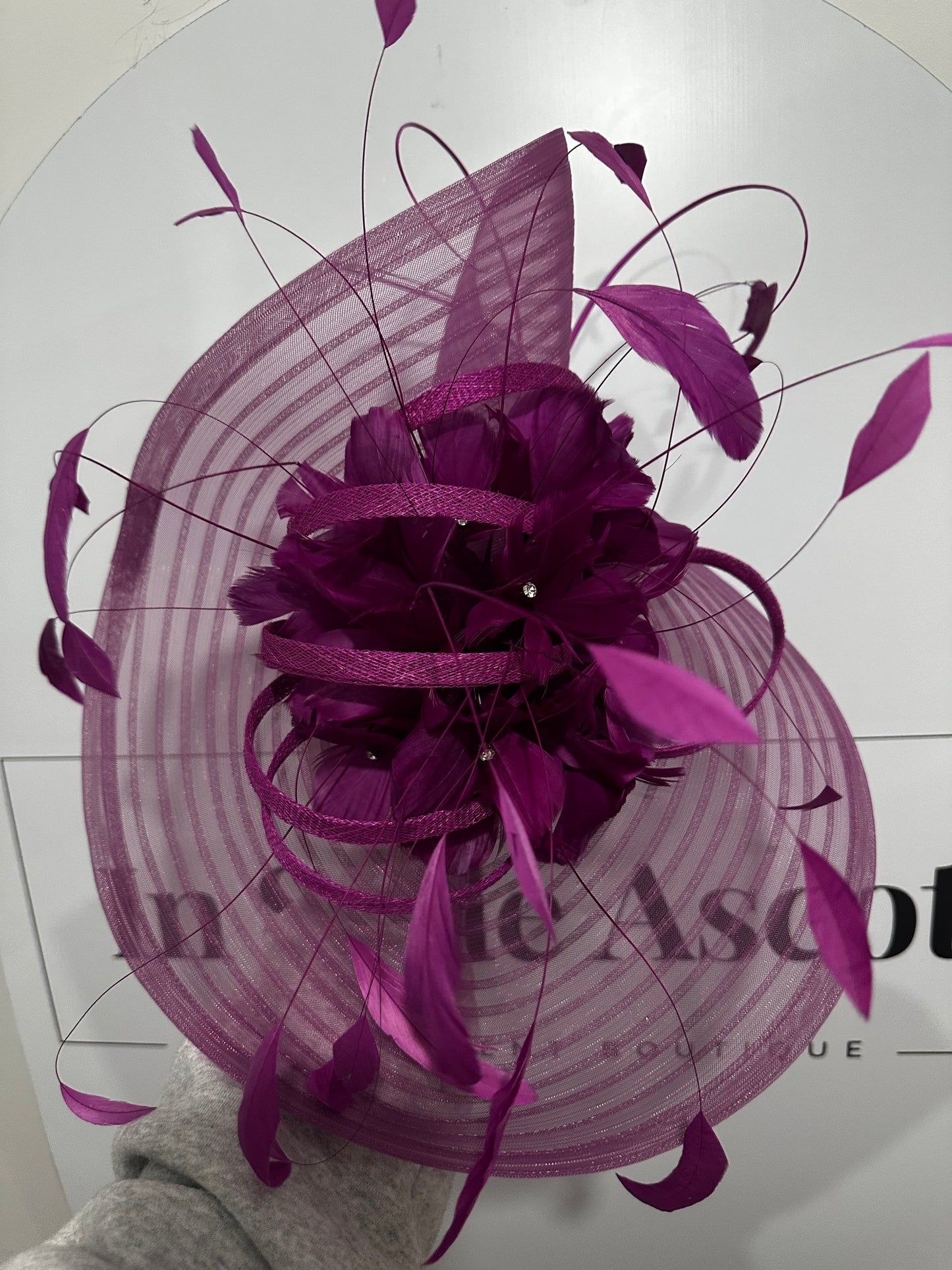 Purple Fascinator