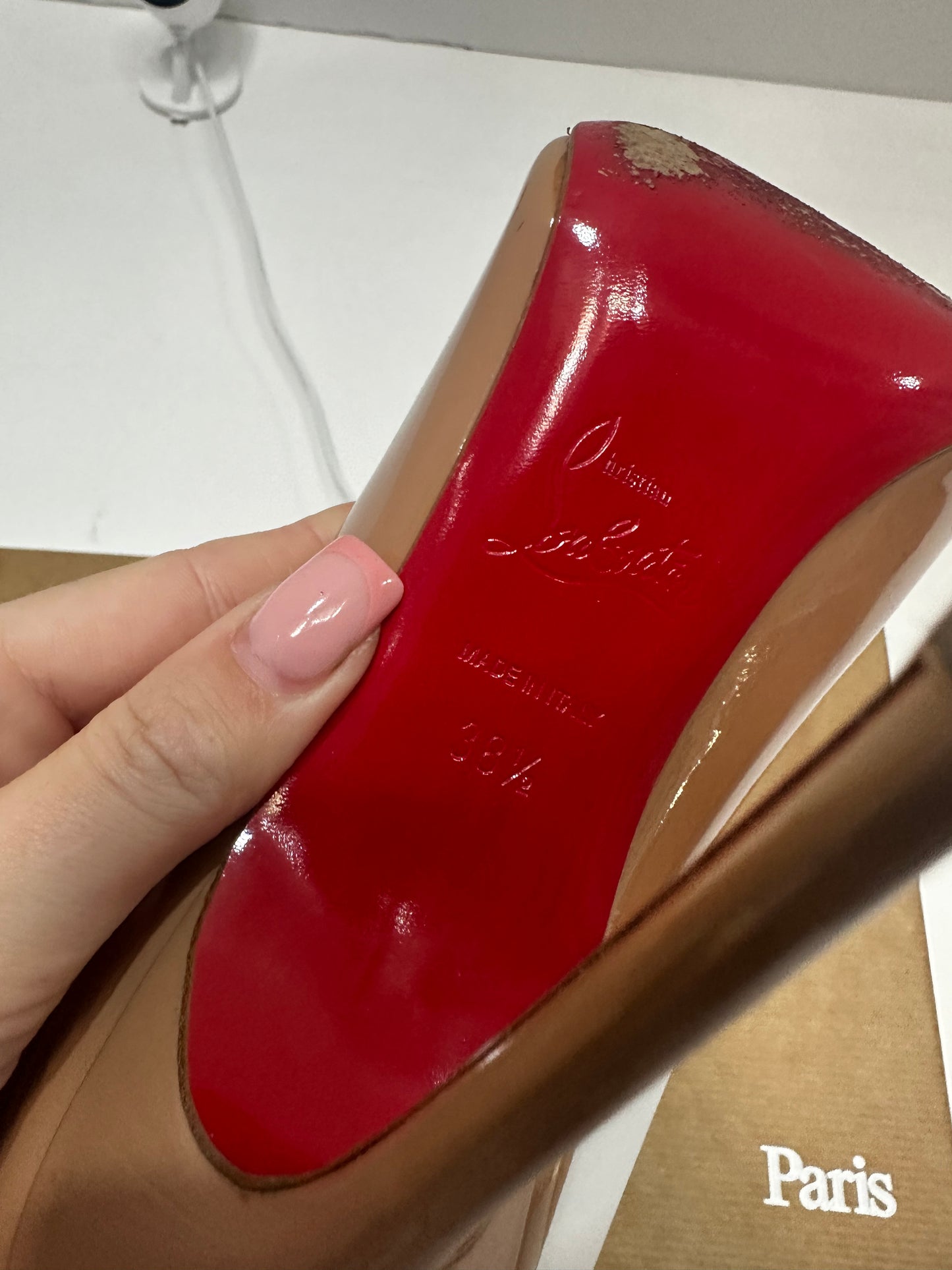 Nude Christian Louboutin Heels, Size 38.5(5.5)