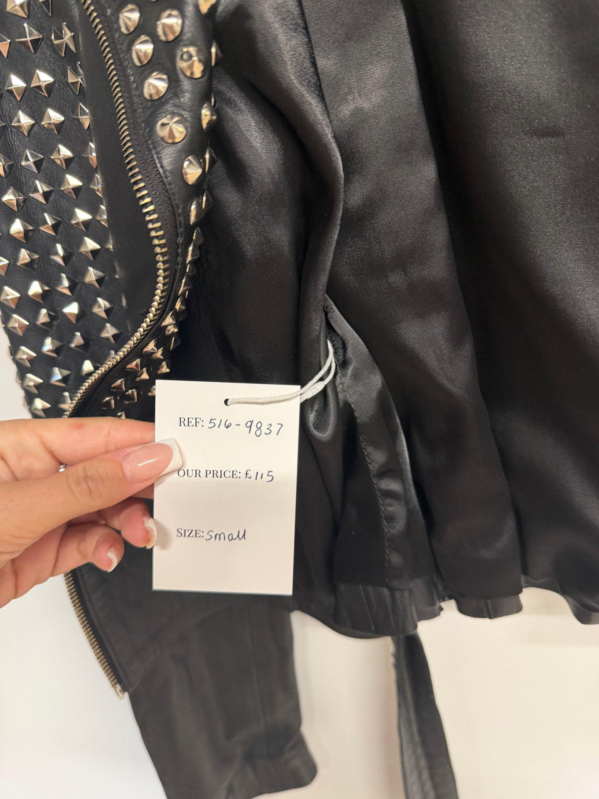 Preloved Leather Jacket Size Small Black