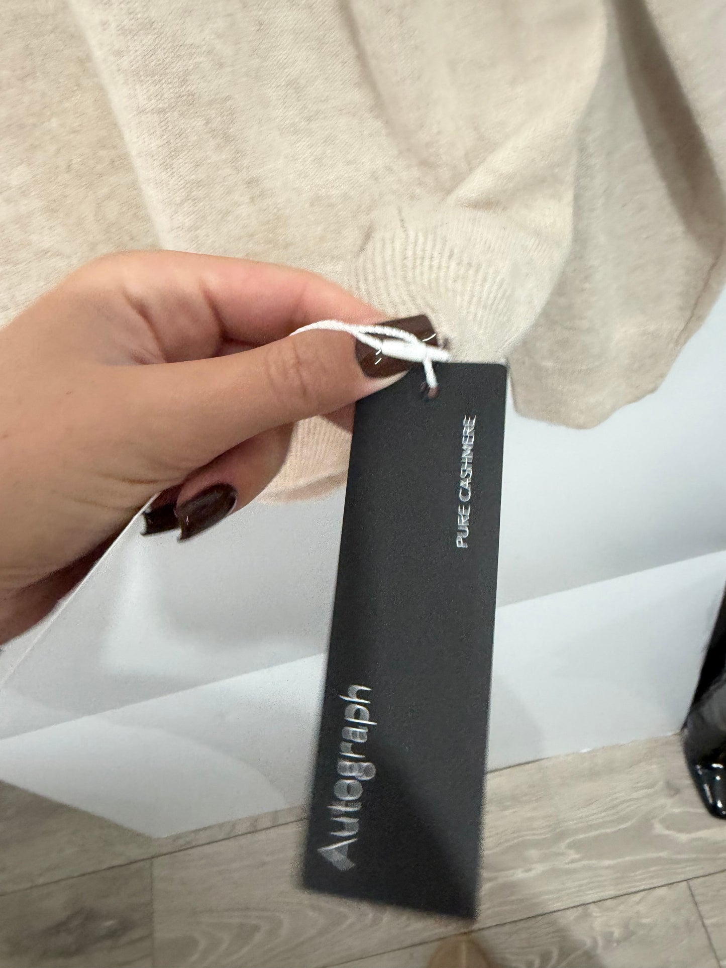 Beige Autograph Cashmere Rollneck, Size L