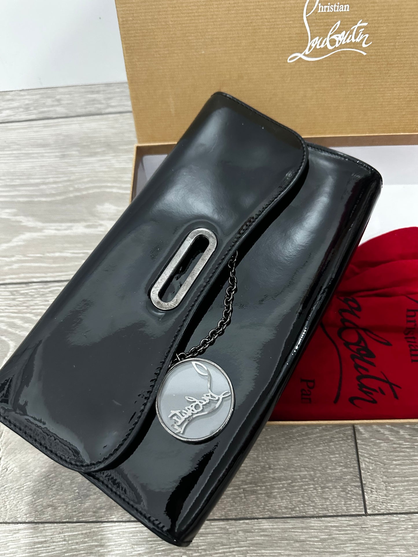 Black Christian Louboutin Crossbody Clutch