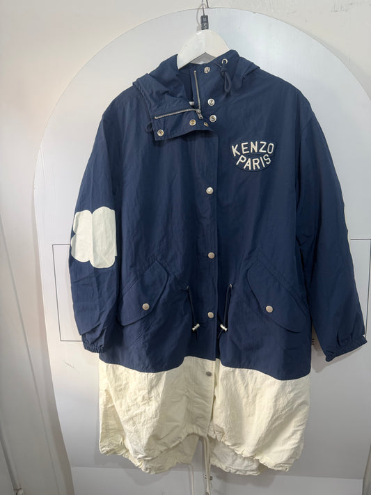Navy Kenzo Paris Rain Mac, Size S
