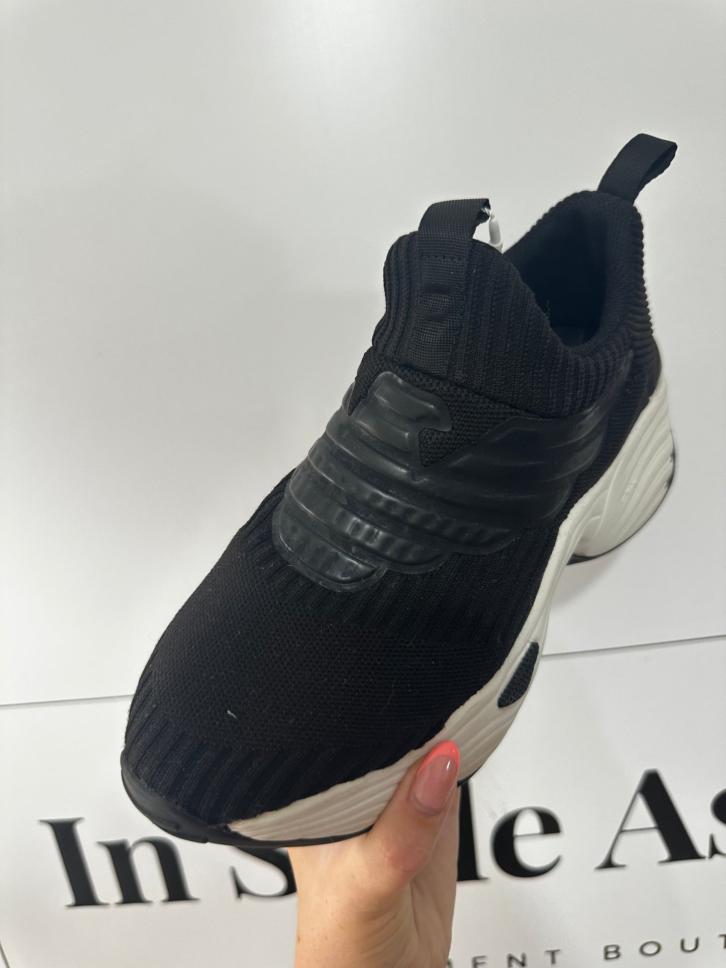 Black Armani Sneakers, Size 38 - UK 5