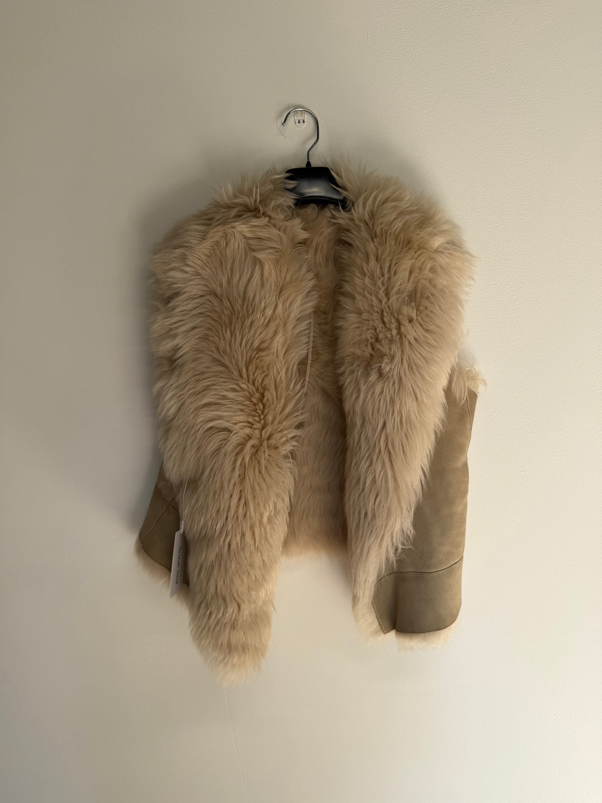 Preloved Joseph Reversible Sheepskin Gilet Size 10 Cream