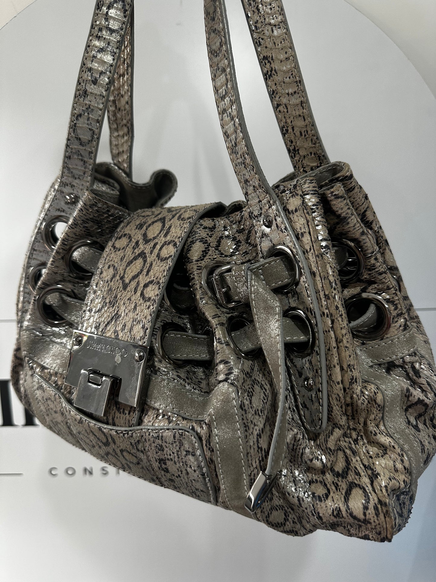 Grey/Snake Jimmy Choo Handbag
