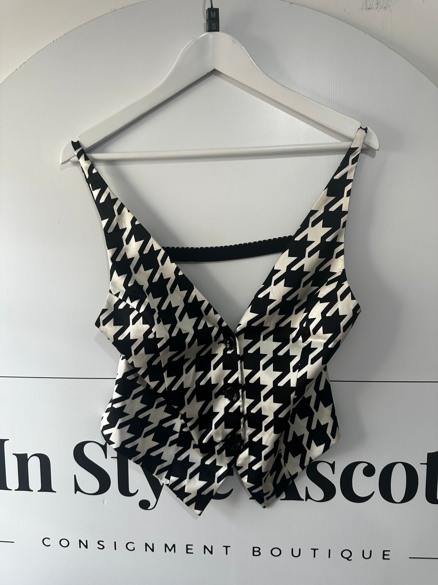 Houndstooth D&G Vintage Top, Size Medium