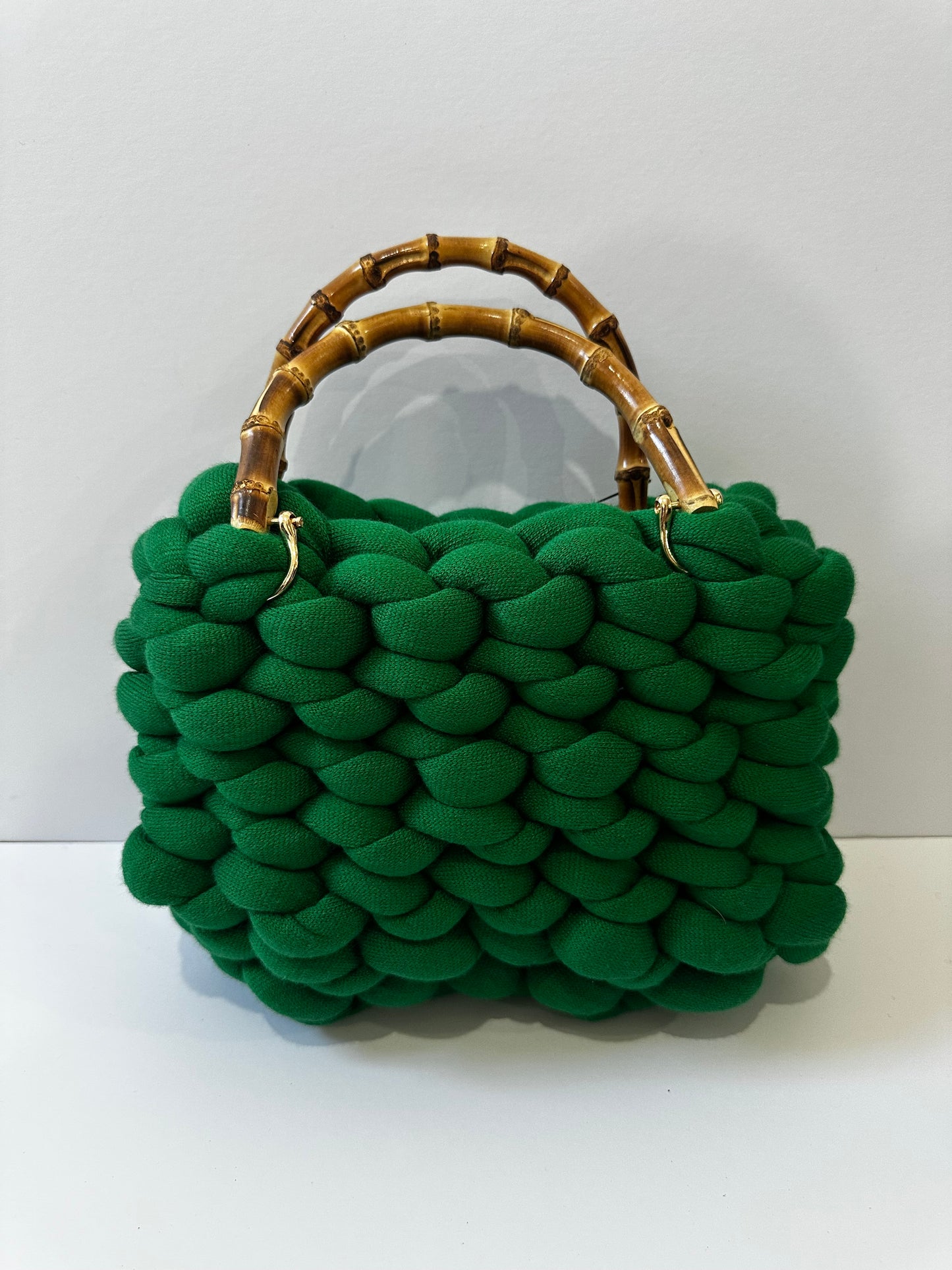 Green Woven Handbag
