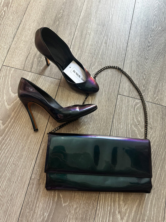 Casadei Heel & Clutch Set, Size 5