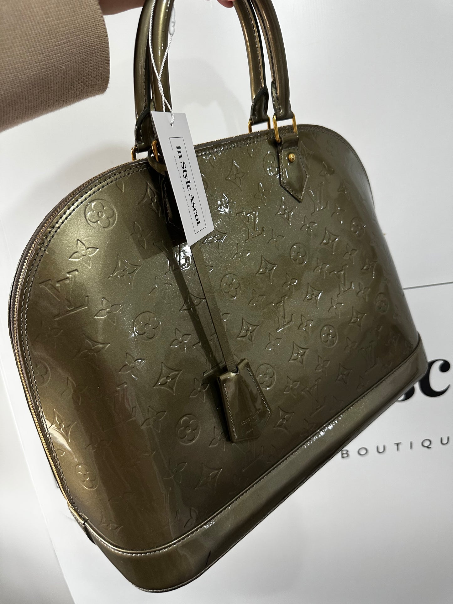 Vernis Vintage Louis Vuitton Handbag, Large Alma