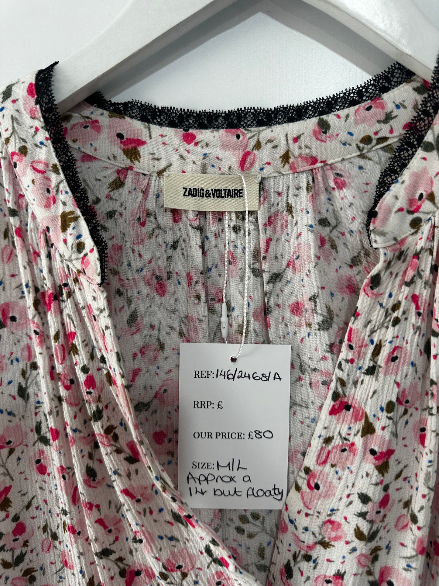 Floral Zadig & Voltaire Blouse, Size M/L