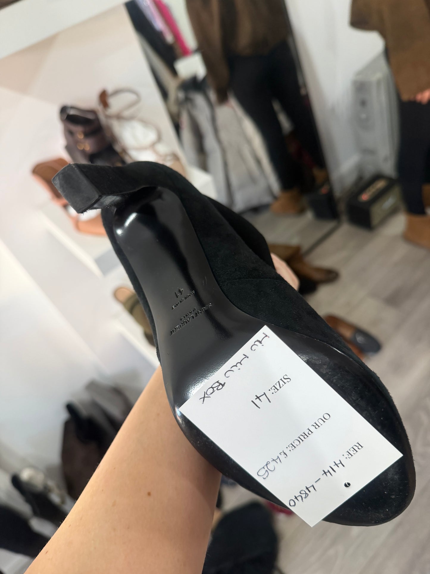 Black Saint Laurent Knee High Boots, Size 41