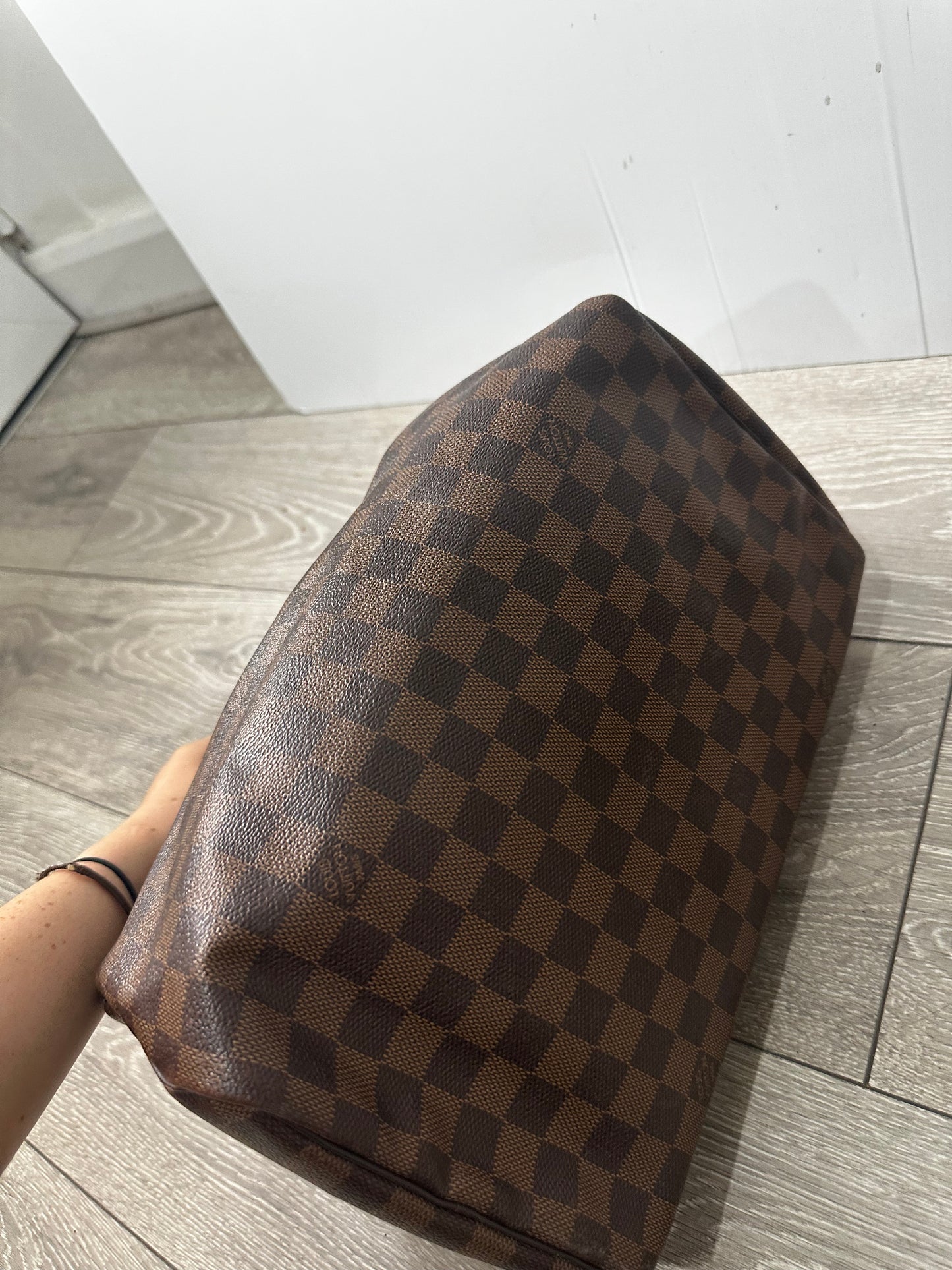 Brown Daimer Louis Vuitton Speedy 30 Handbag, 30