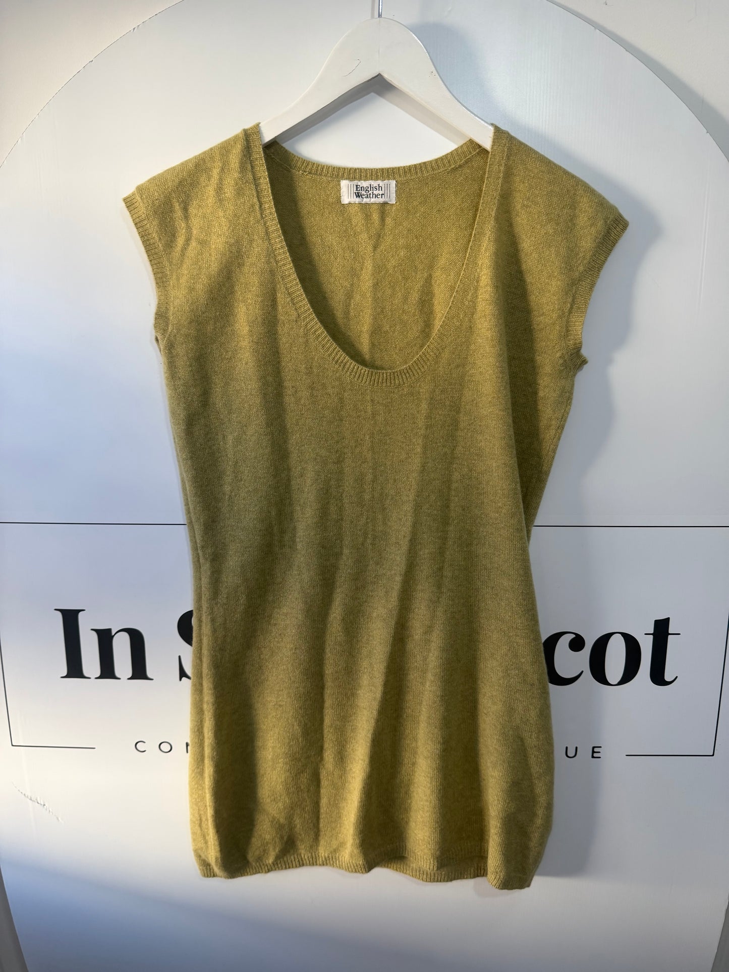 Green Cashmere Jumper English Weather, Small