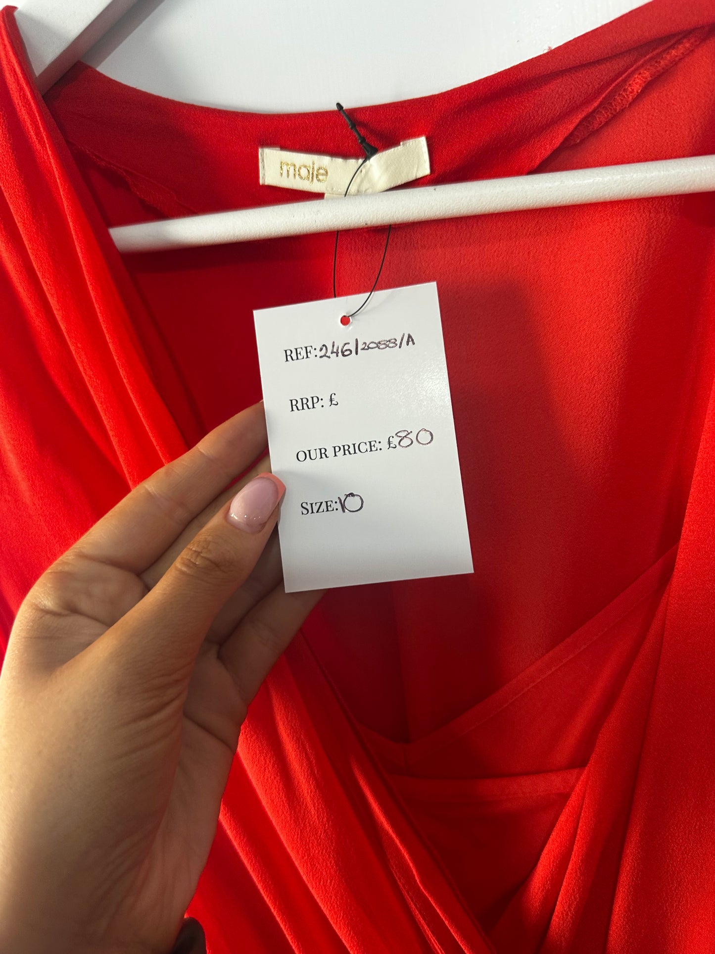 Red Maje Dress, Size 10