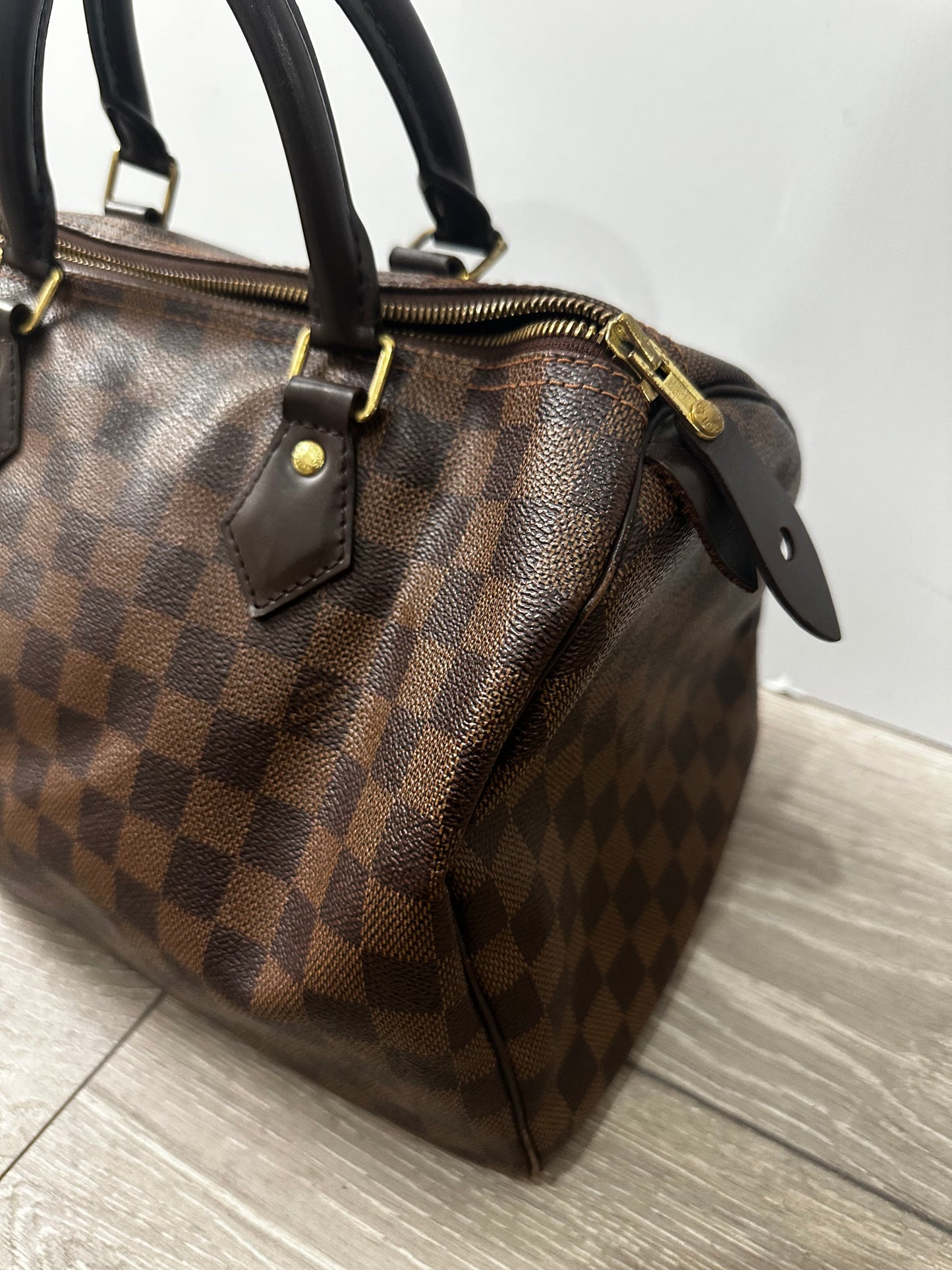 Brown Daimer Louis Vuitton Speedy 30 Handbag, 30