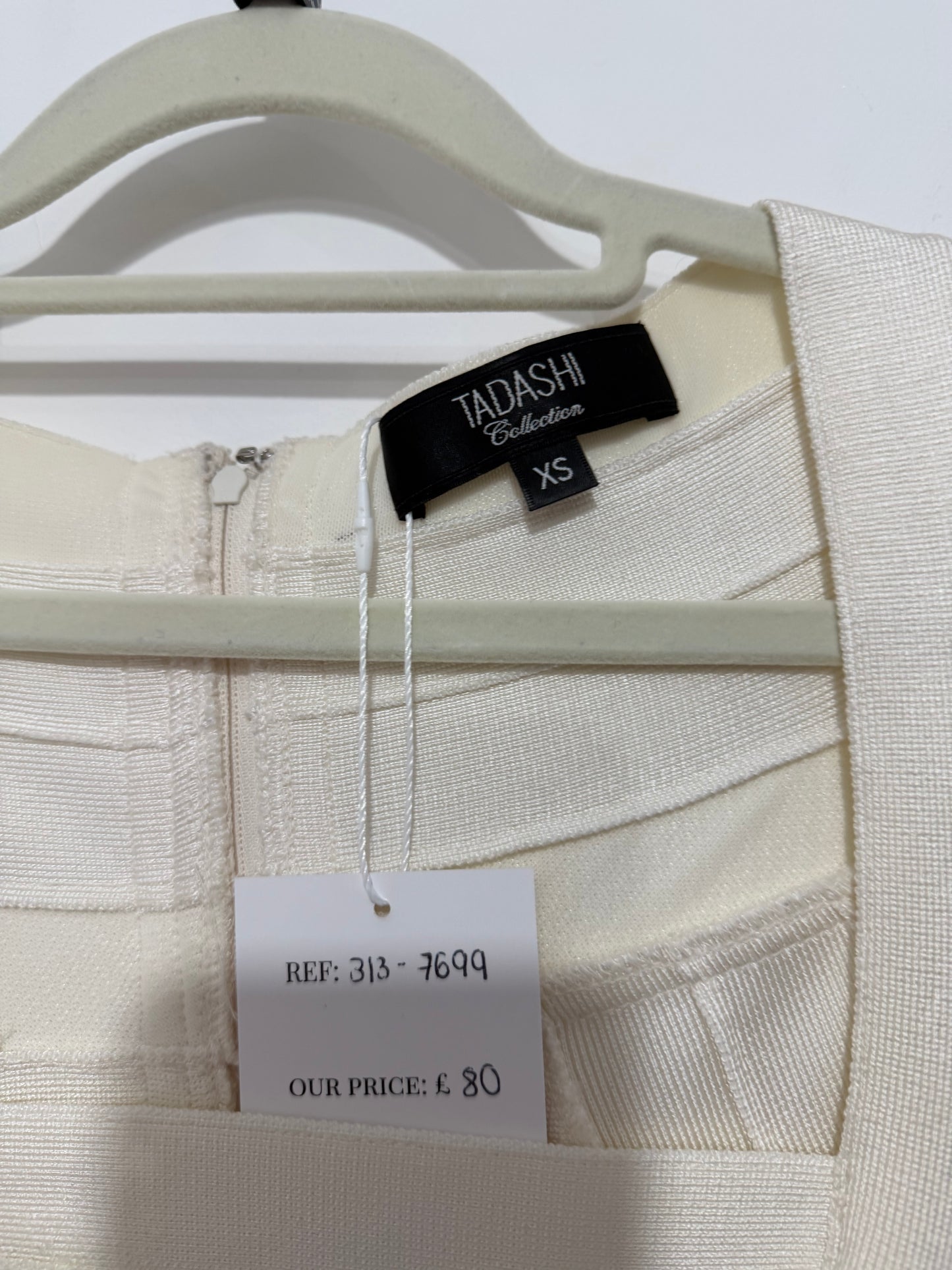 Preloved, White/Black Tadashi Dress, UK 6