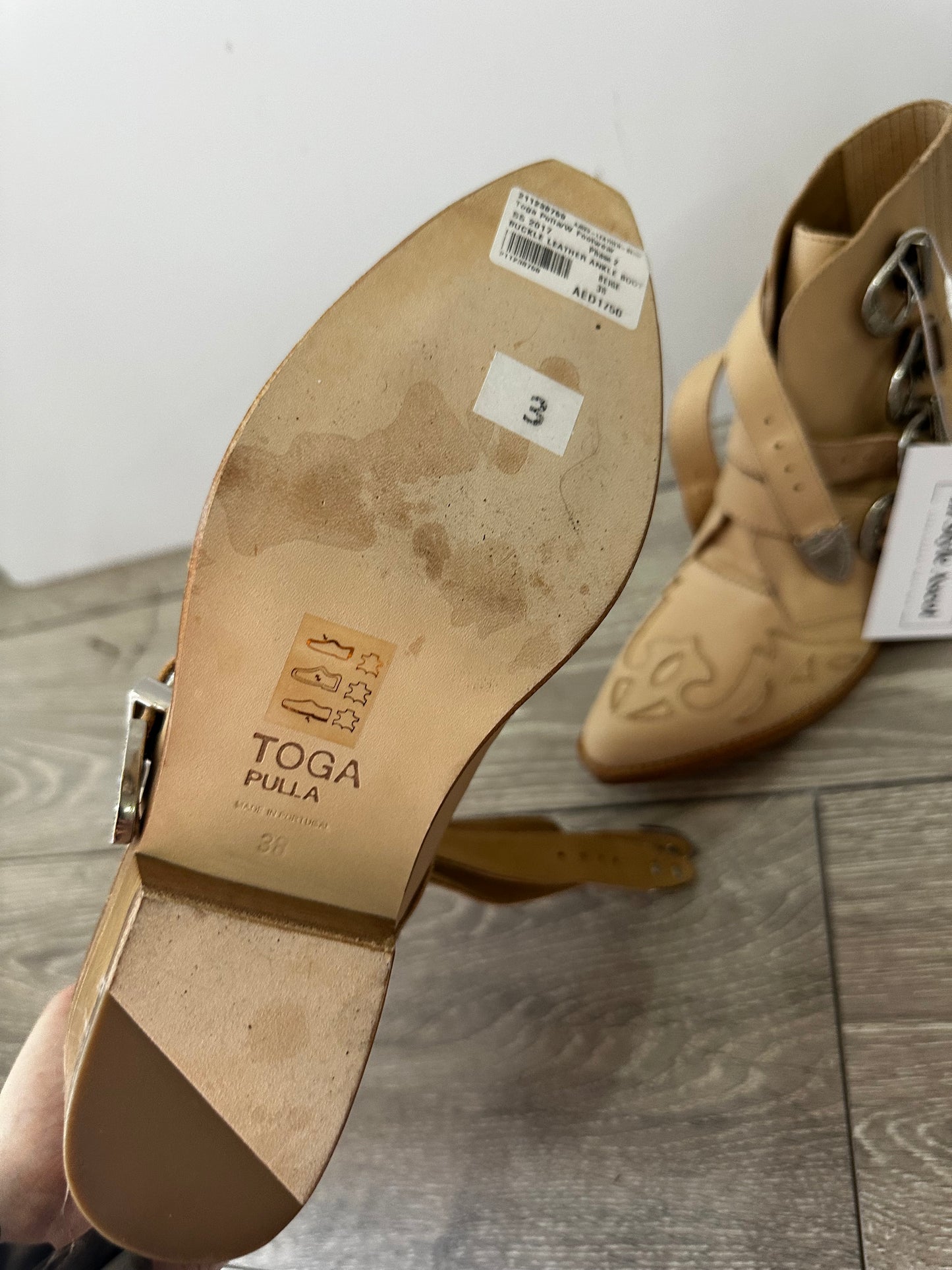 Toga Leather Western Boots, Size 38 - UK 5