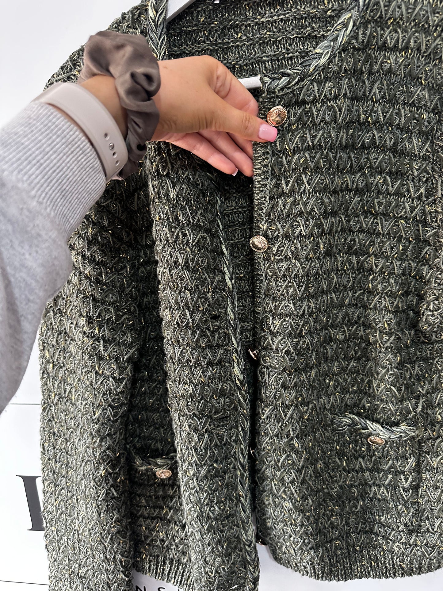 Green Mango Cardigan, Size Large