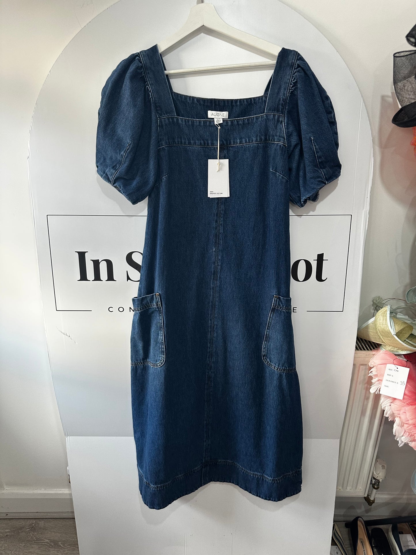 Blue Aligne Denim Dress, Size 12
