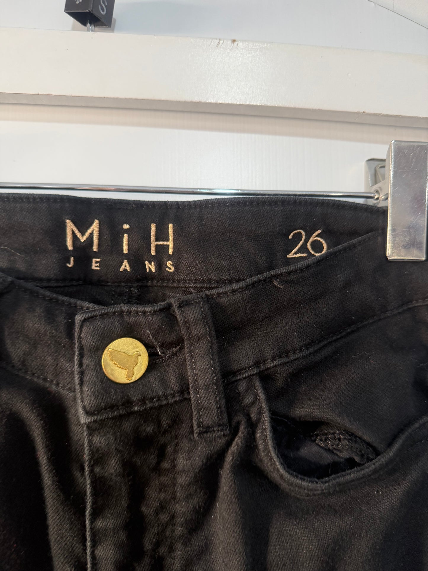 Black MiH Denim Jeans, 26inch waist