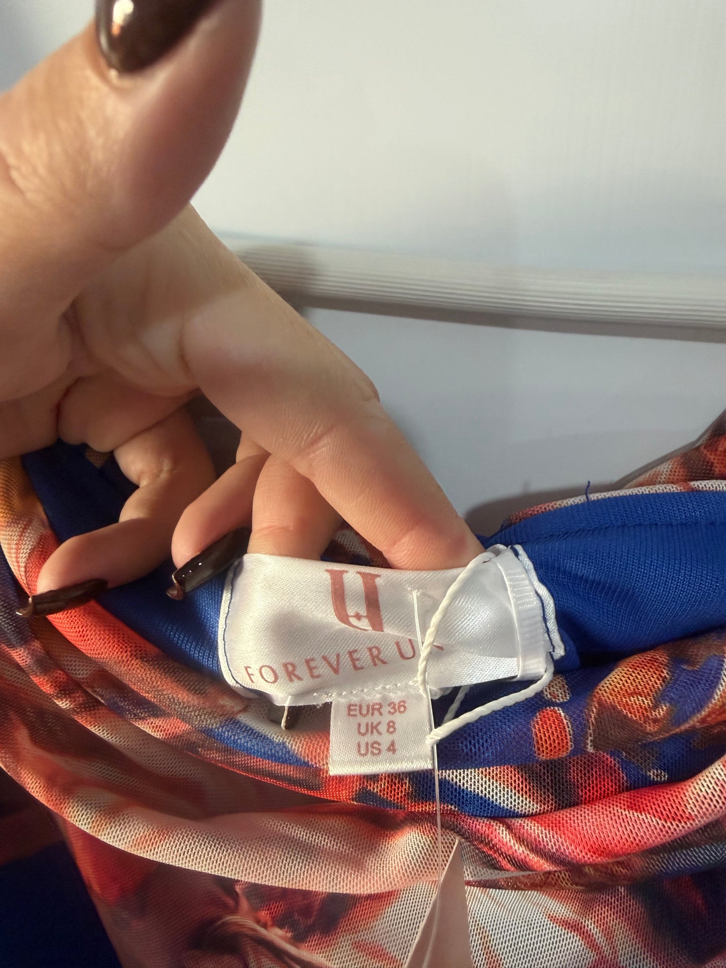 Ruched Forever Unique Dress, Size 8