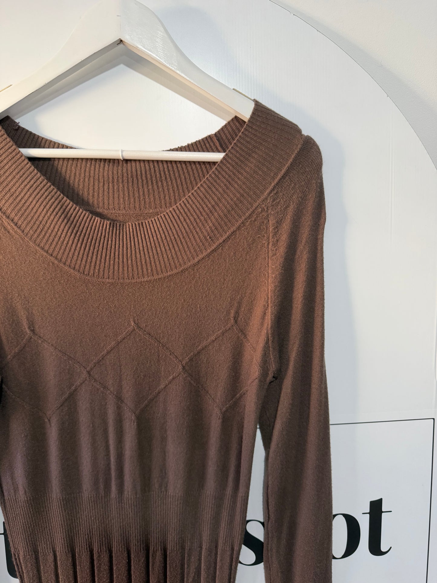 Brown Cashmere Silk dress, Size 12