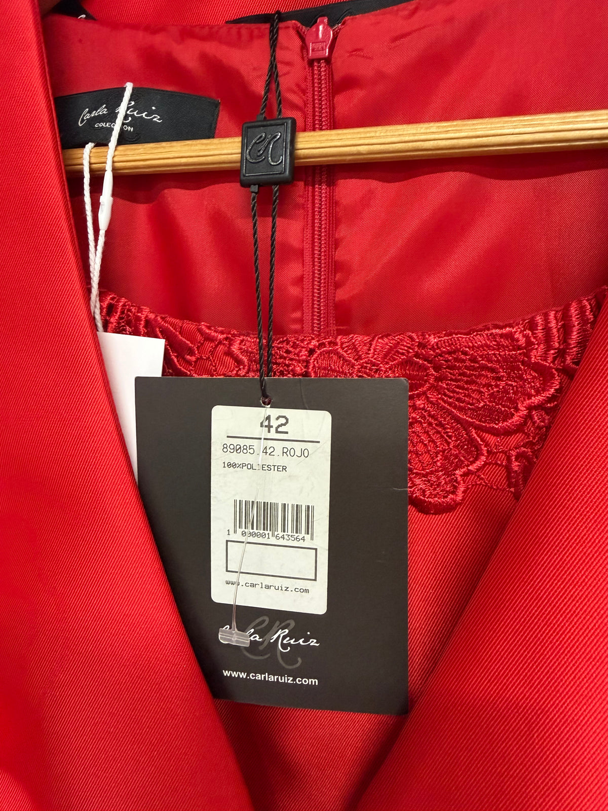 Preloved Carla Ruiz Dress Set Size 14 Red