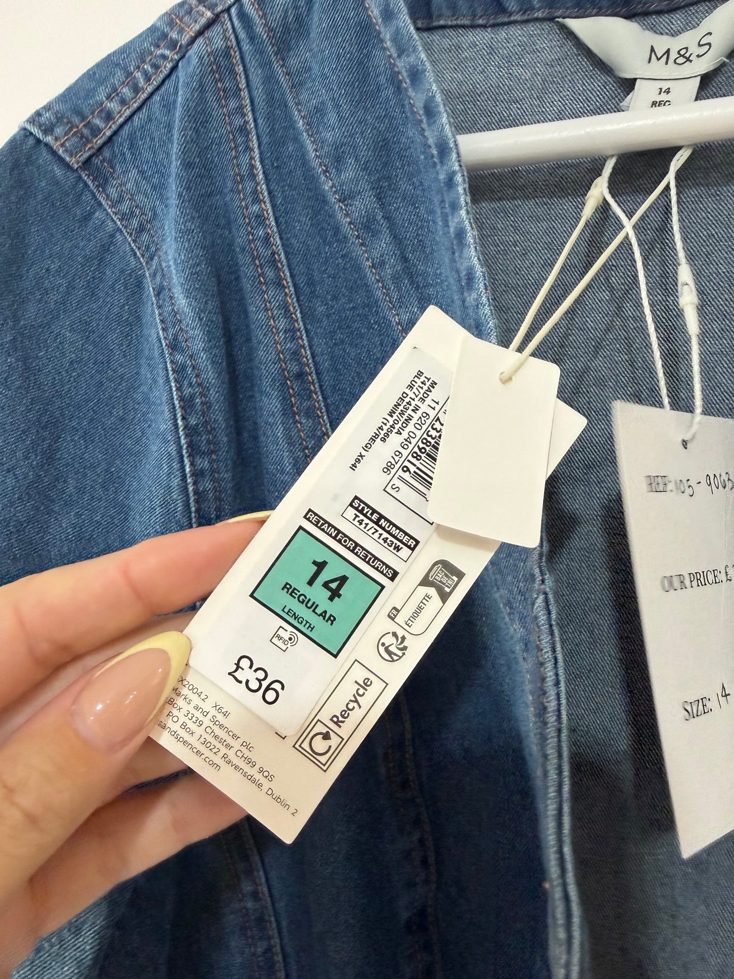 Preloved, Blue M&S Denim Jacket, 14