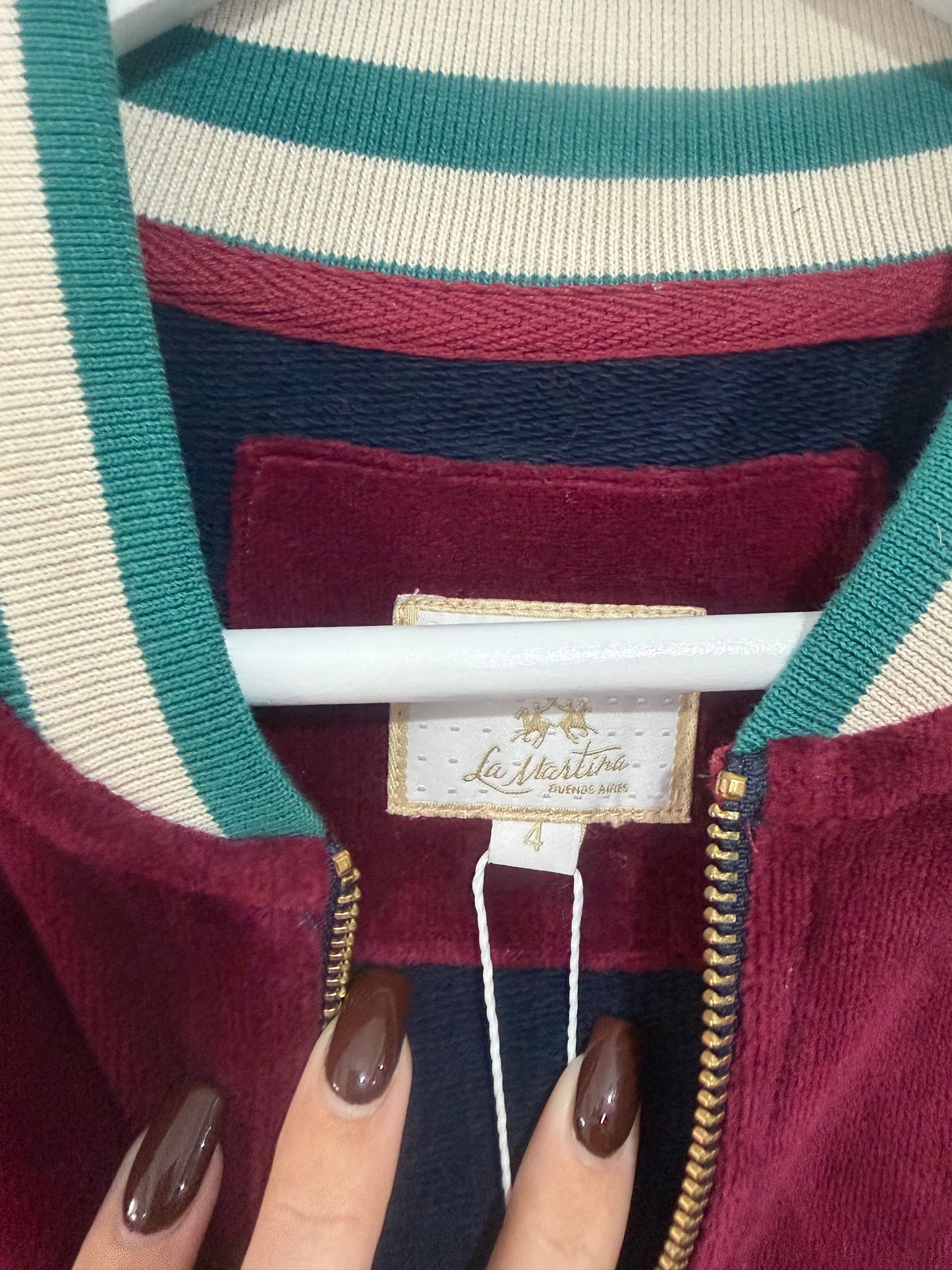 Colourblock La Martina Zip-up Hoodie, Size L